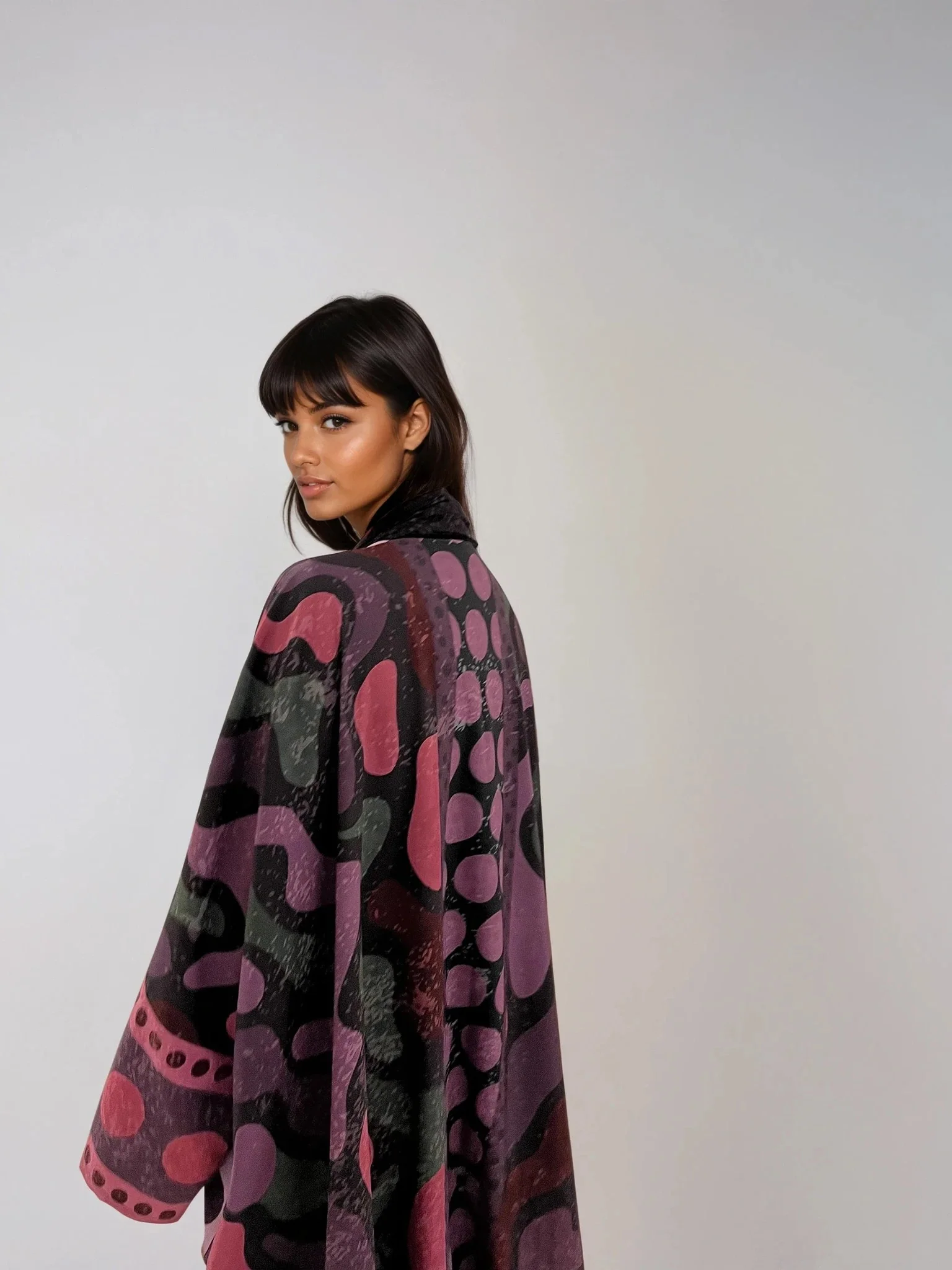 "A Polka Thought" Abaya | Purple - Image 9