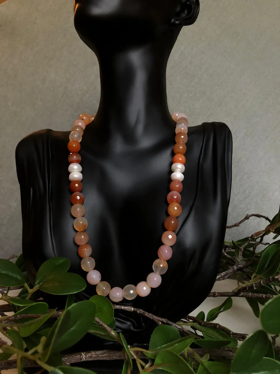 Aventurine Peach Princess Necklace