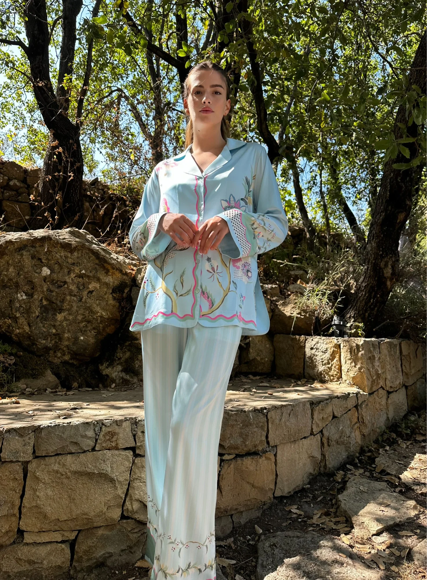 Ayla Blue Pants Set