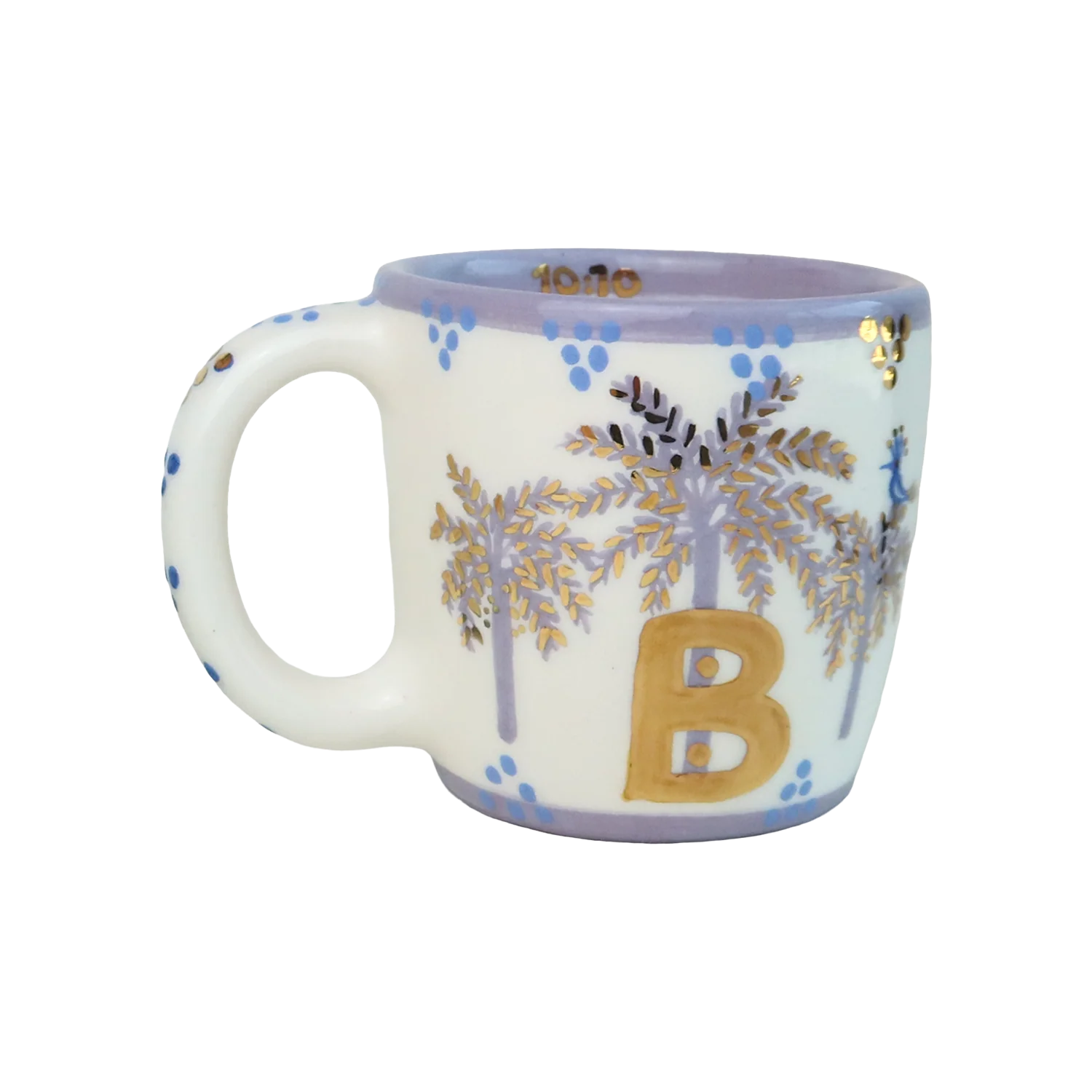 B Alphabet Palm Tree Ceramic Mug
