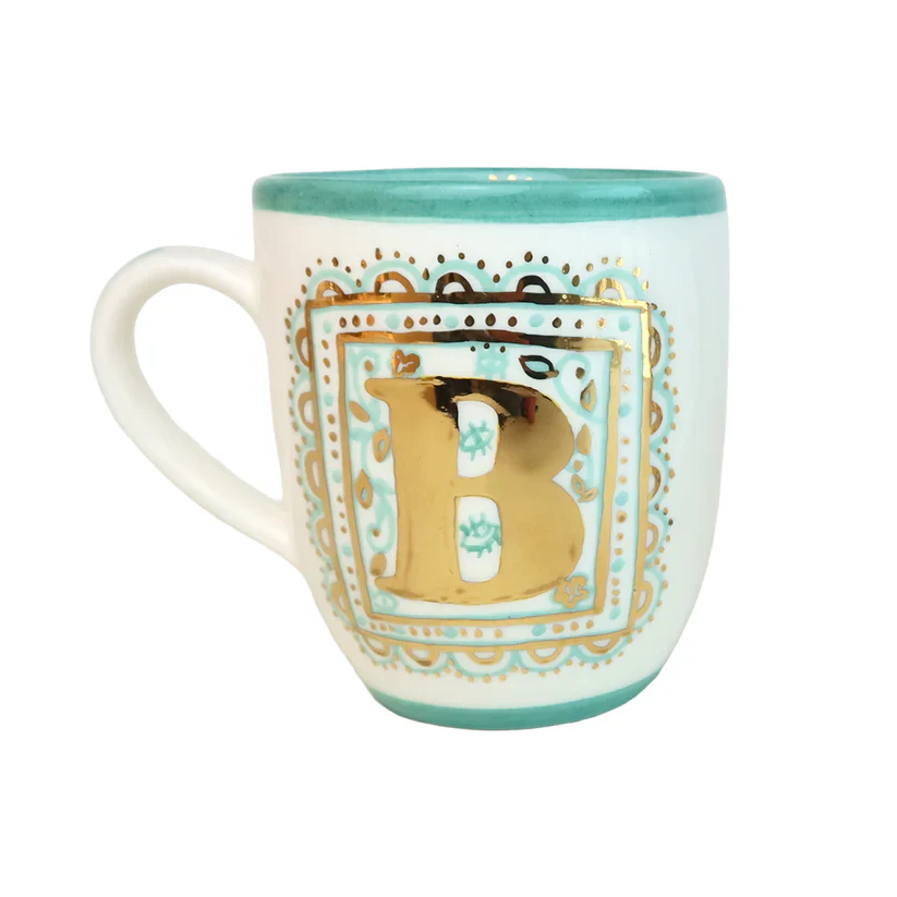 B Square Design Ceramic Mug