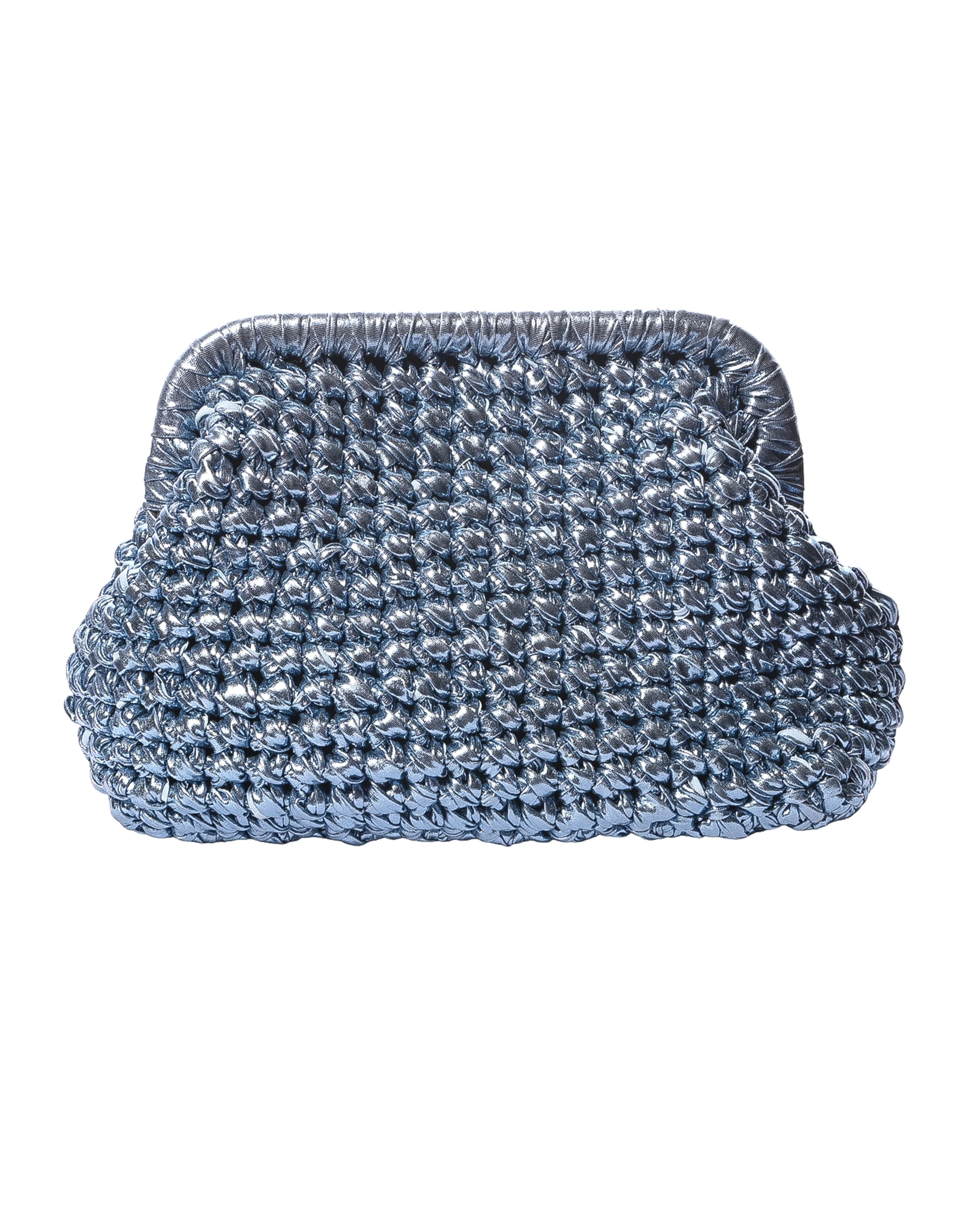 Handmade Baby Blue Crochet Clutch Bag