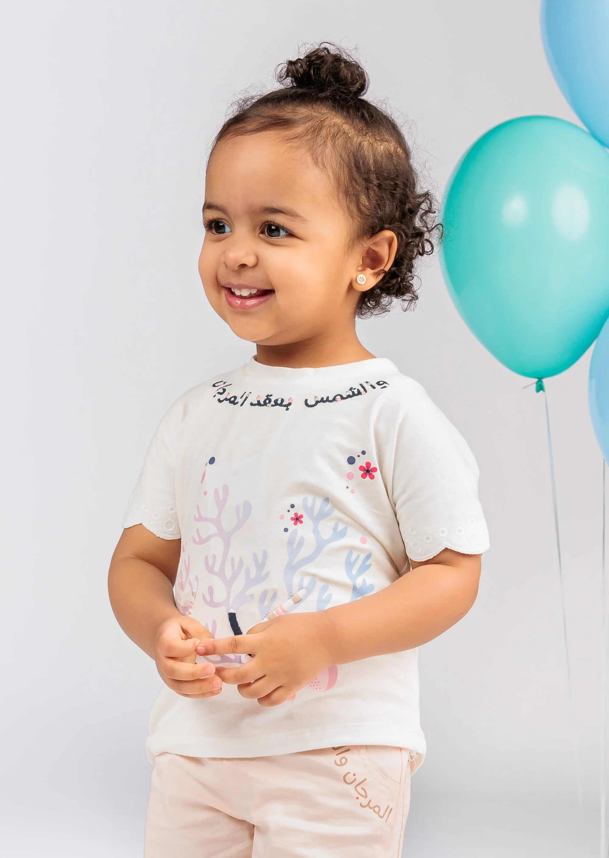 Baby Girl White Top with Necklace - Image 5
