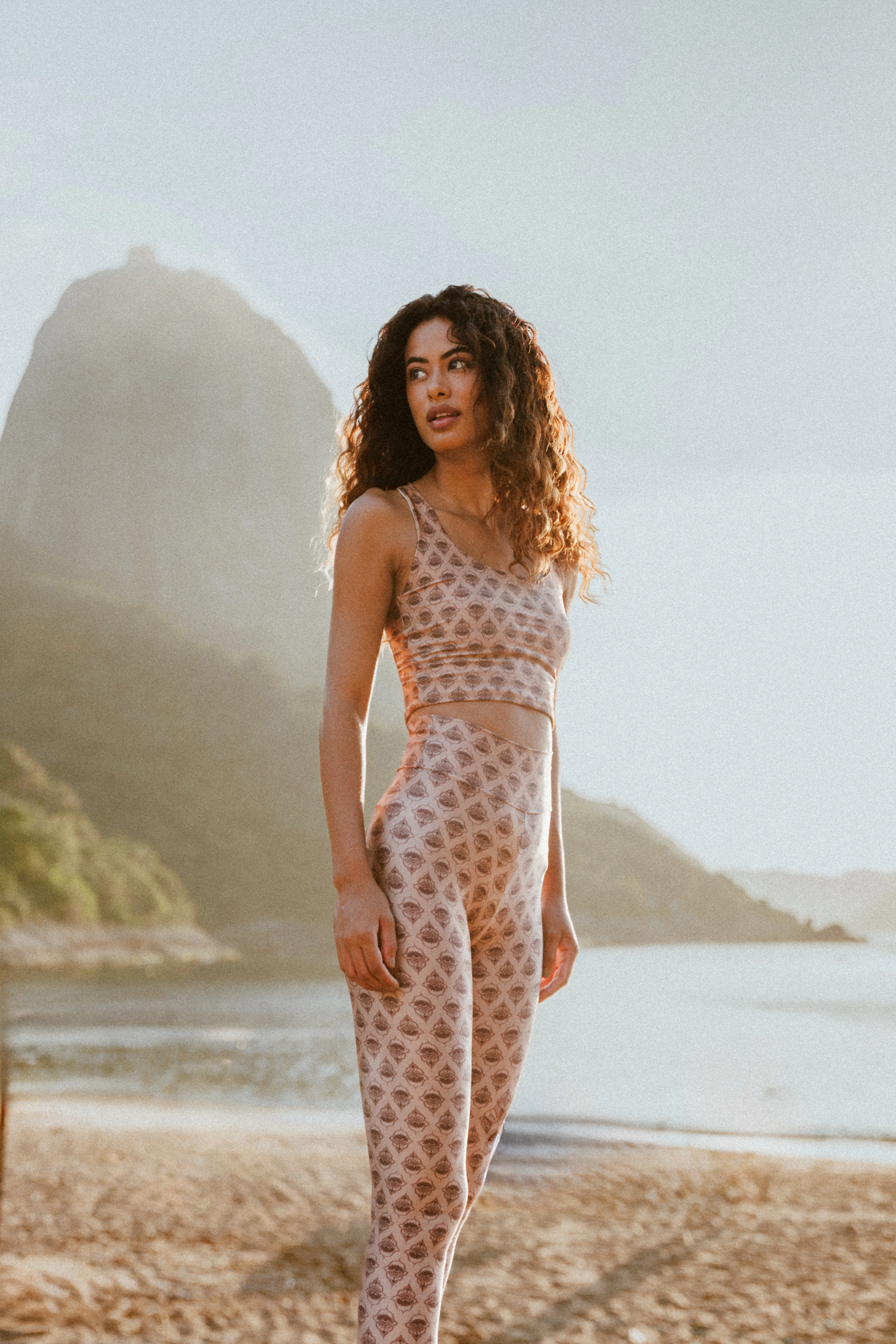 Beige Hamsa Mocha Athleisure Set - Image 2