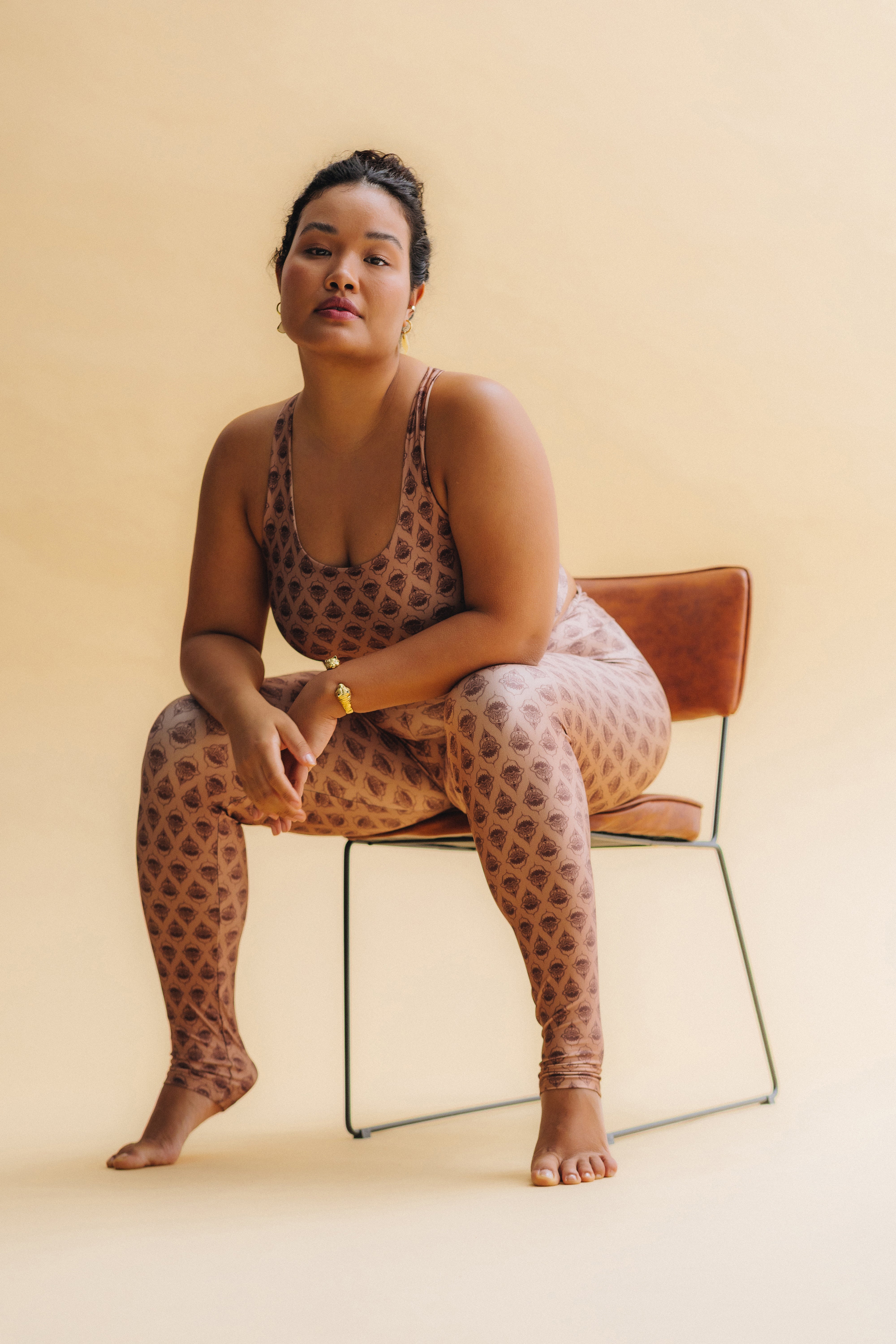 Beige Hamsa Mocha Athleisure Set - Image 8