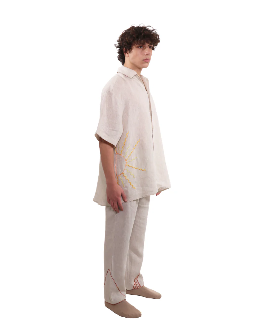 Beige Shams Bowling Shirt - Image 3