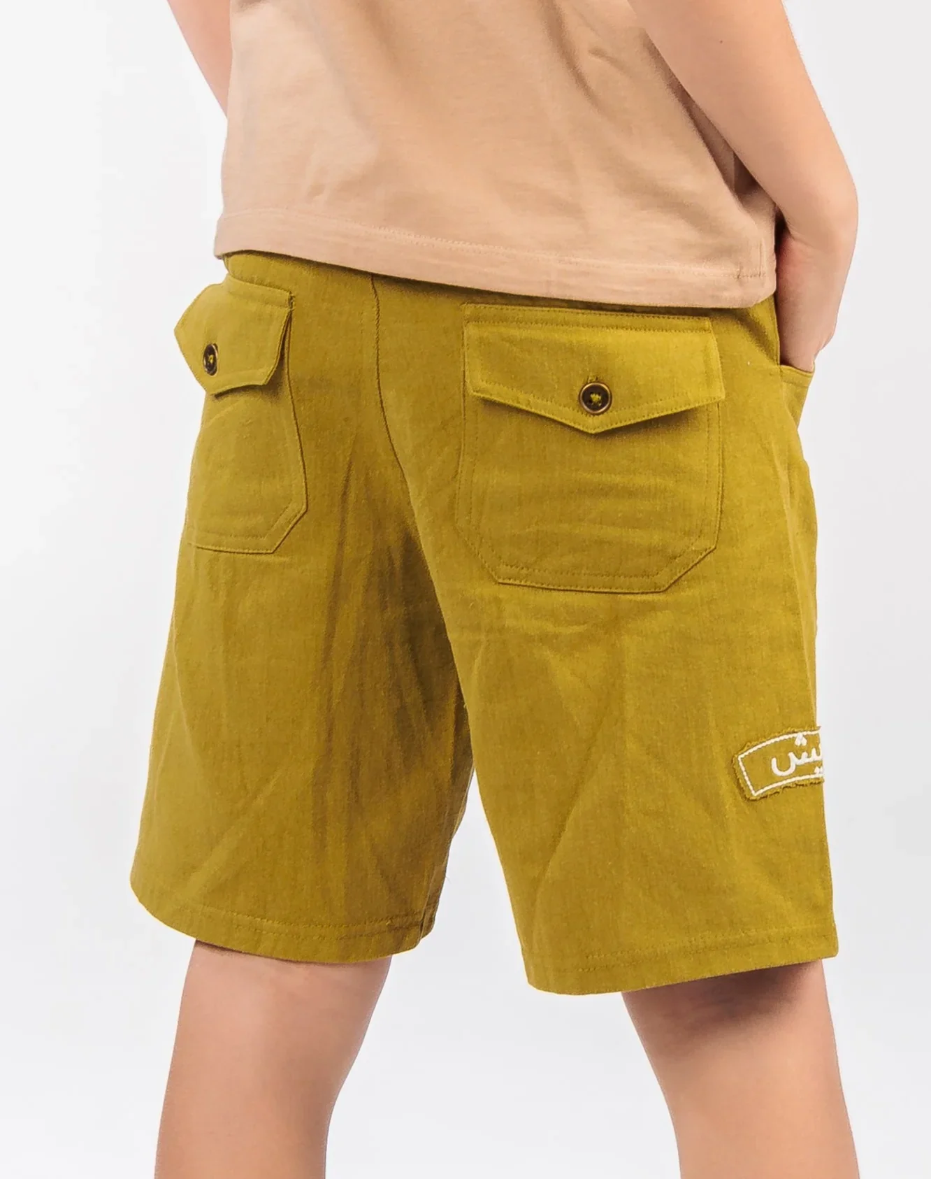 Big Boy Green Shorts with Side Embroidery - Image 3