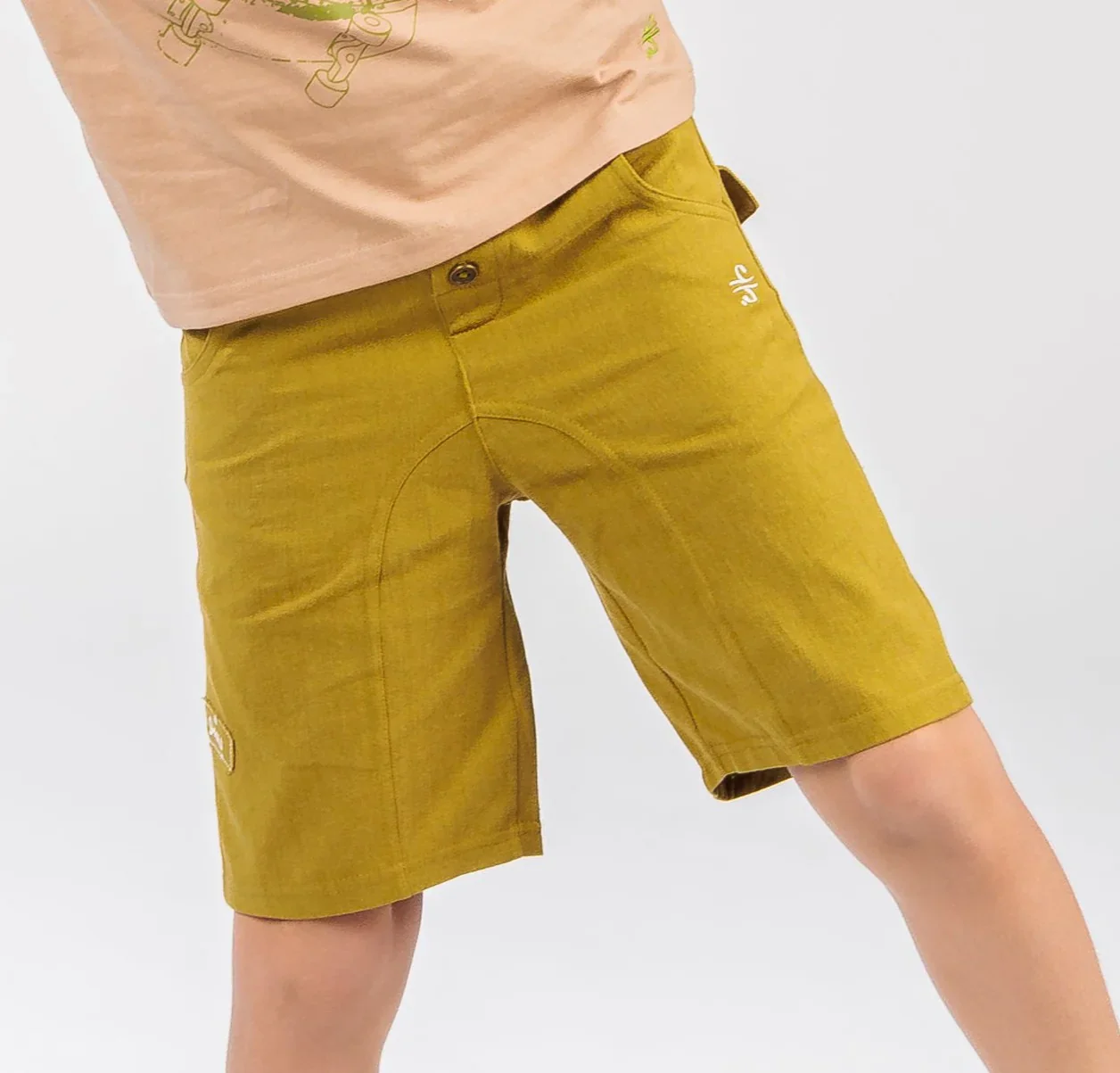 Big Boy Green Shorts with Side Embroidery - Image 5