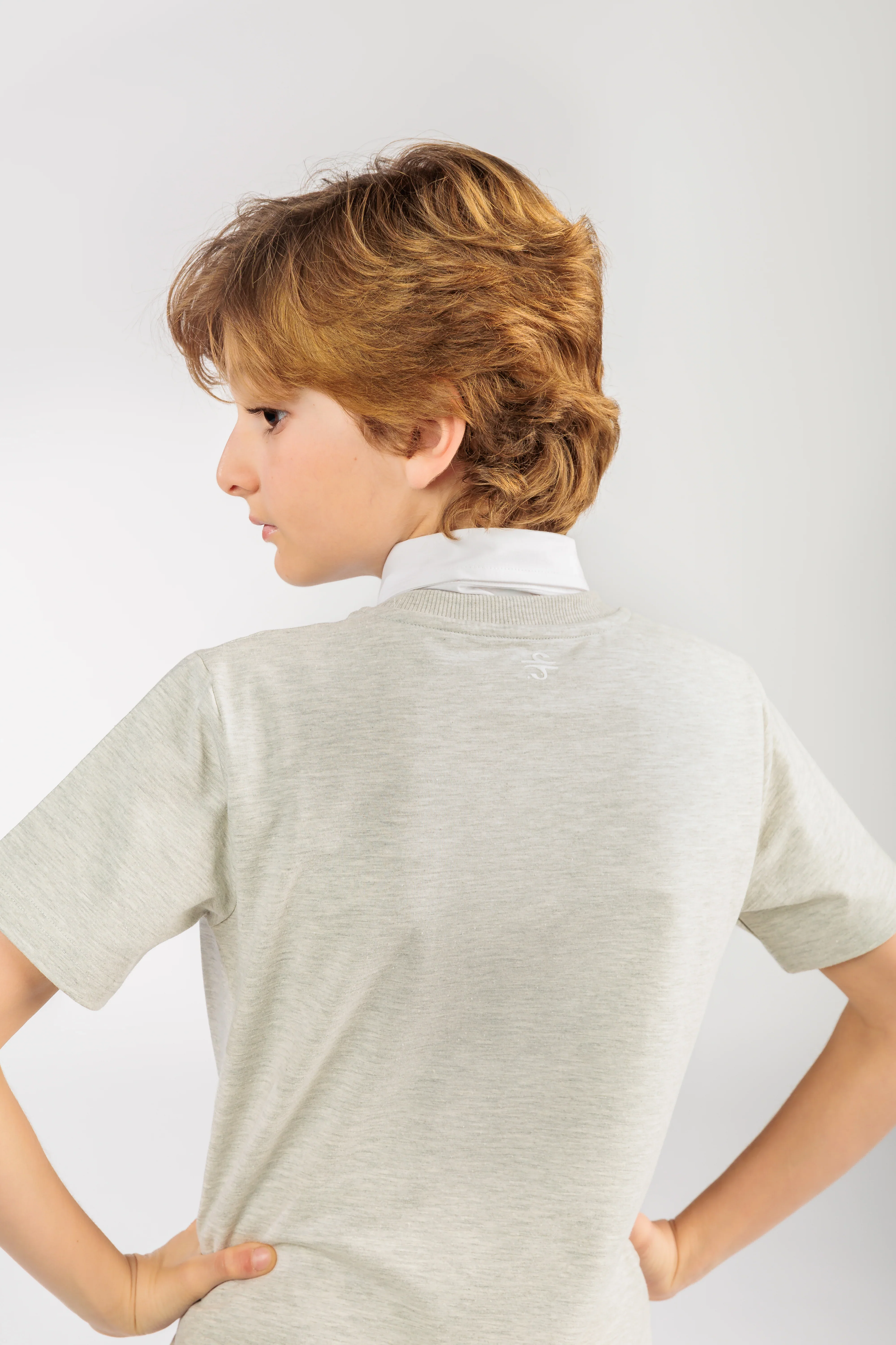 Big Boy Light Grey Polo Shirt - Image 4