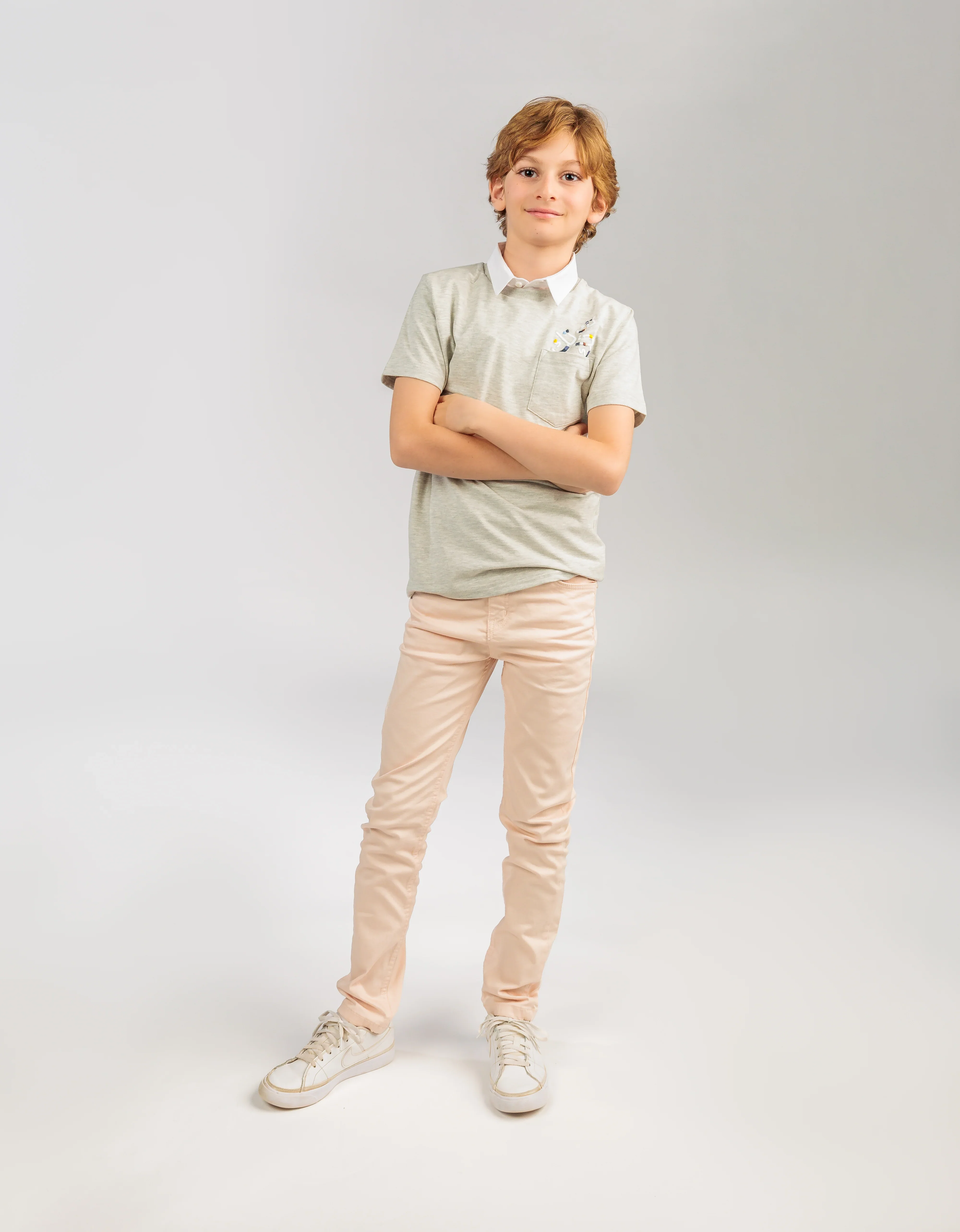 Big Boy Light Grey Polo Shirt - Image 5