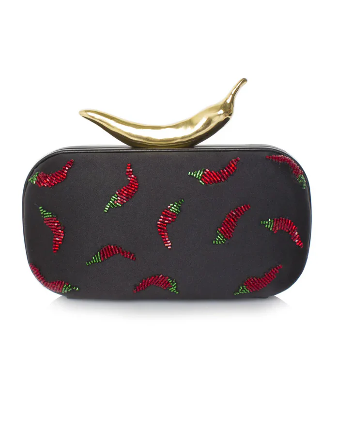 Black Chili on Sizzle Box Clutch