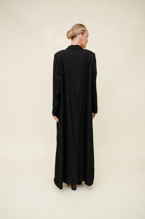 Black Coat Style Abaya - Image 4