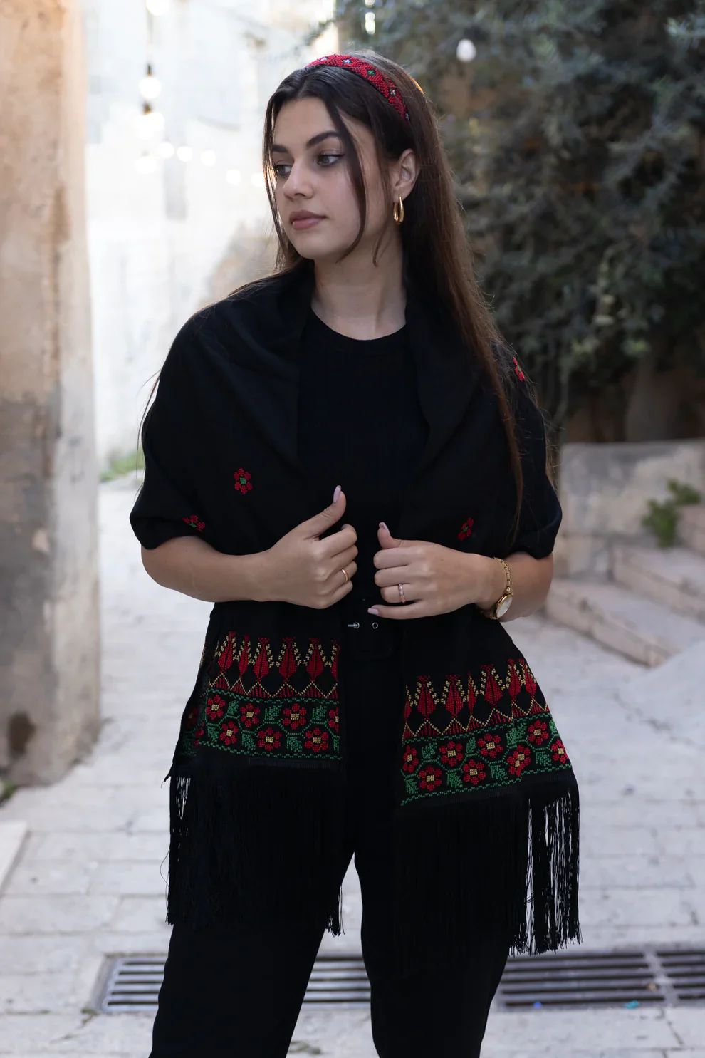Black Farah Shawl
