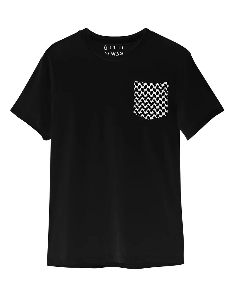 Black T-Shirt | Red Kufiya
