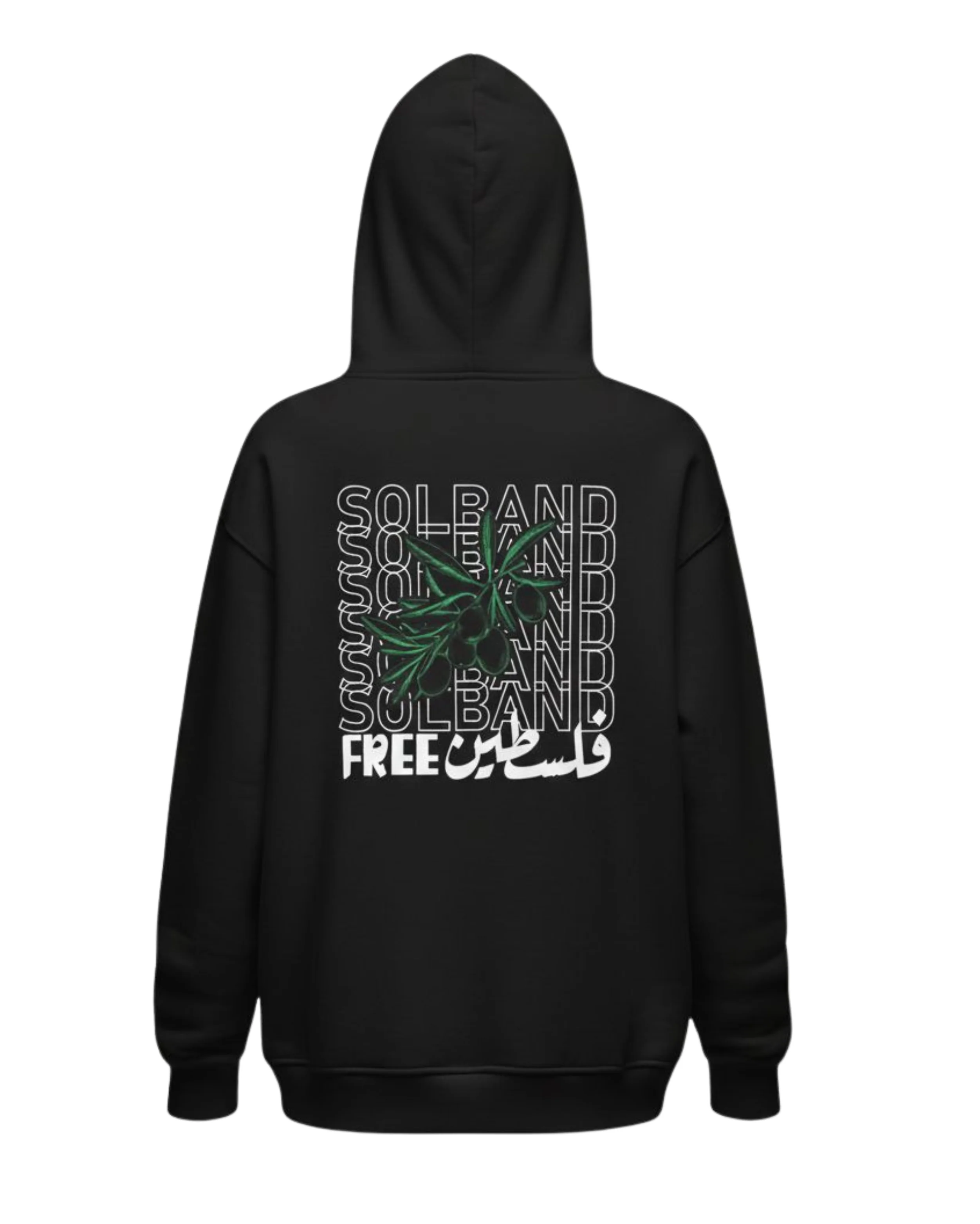 Black Unisex Palestine Hoodie - Image 2