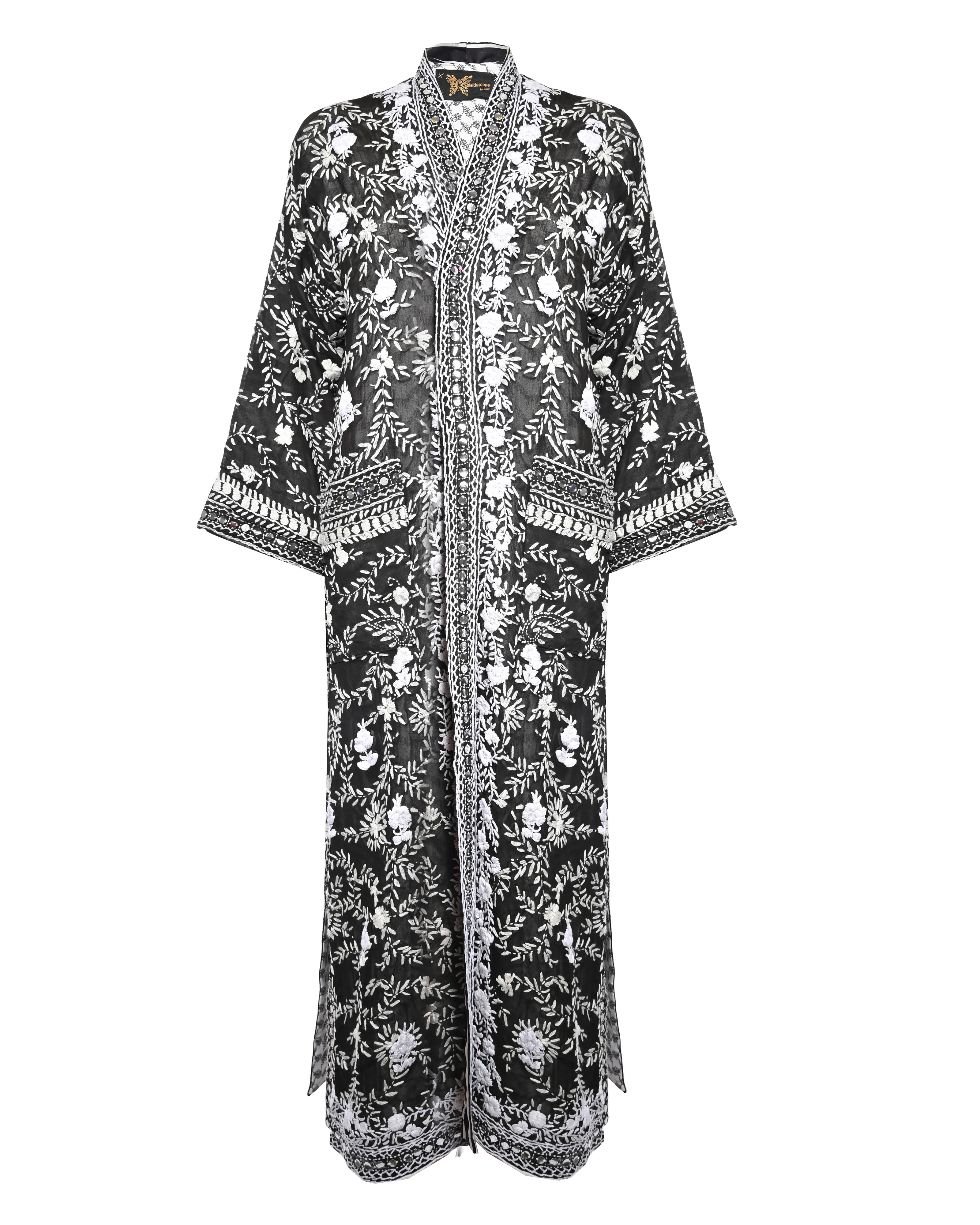 Black & White Amal Kimono Abaya