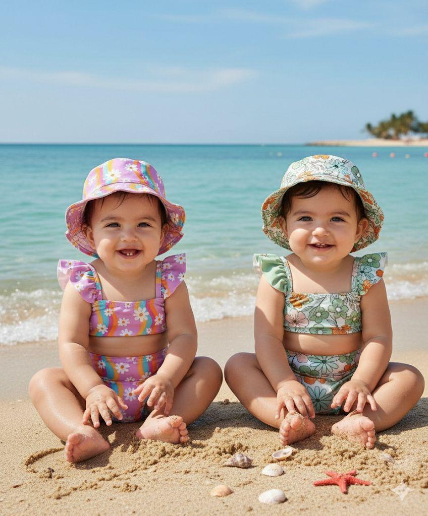 Bloom & Splash Baby Girls Swimsuit Set - Image 3