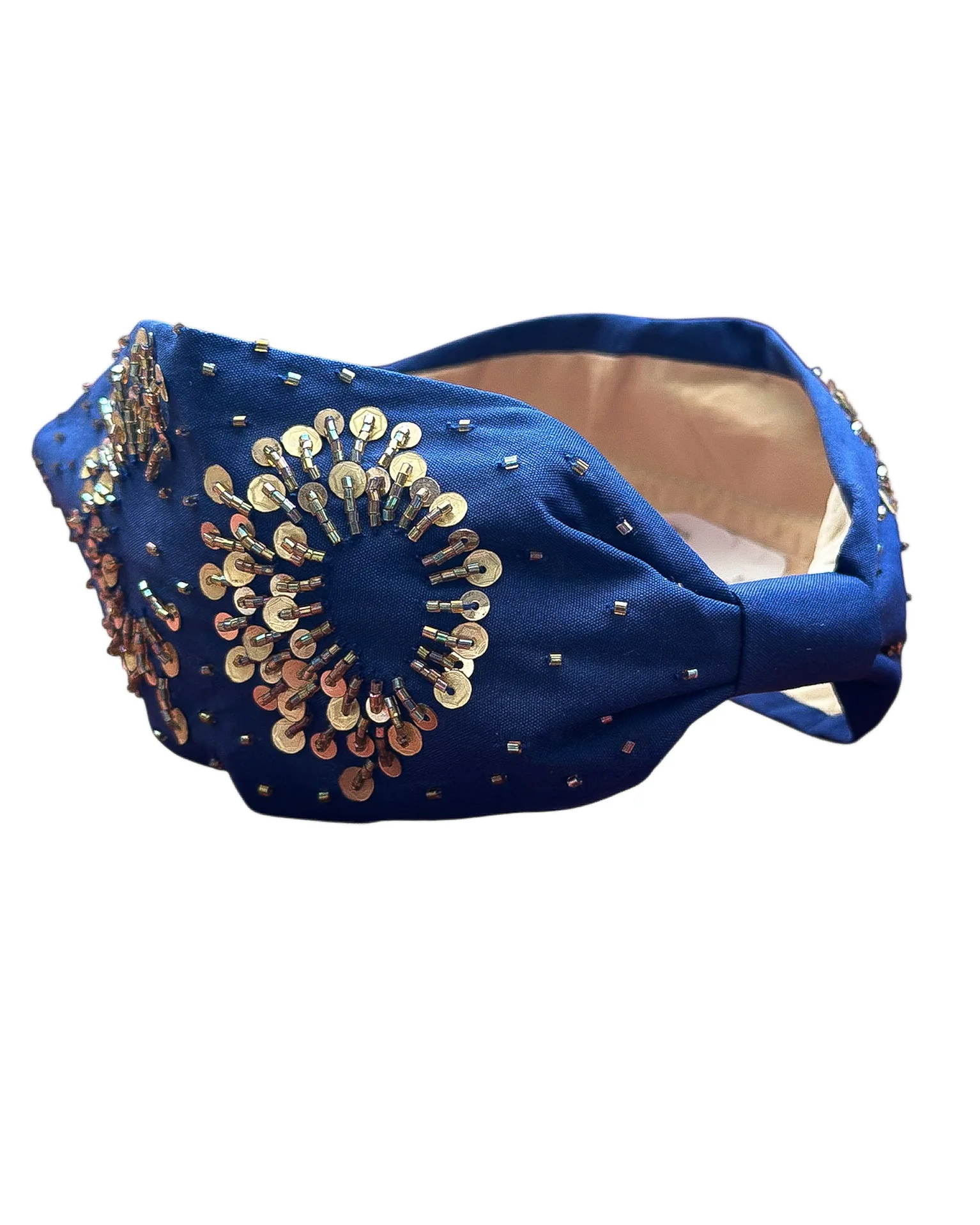 Blue Beaded Headband - Image 2