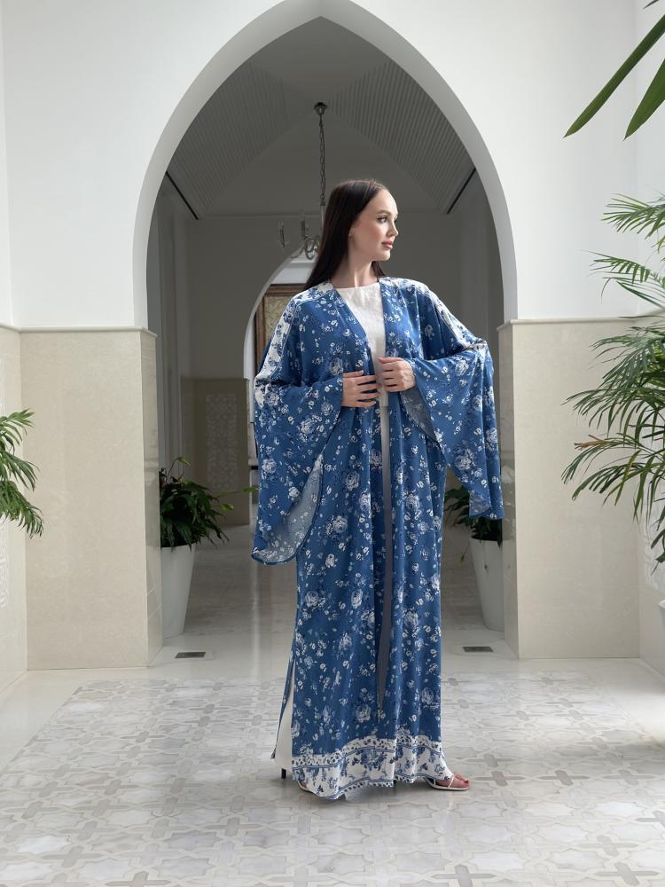 Blue Cotton Abaya