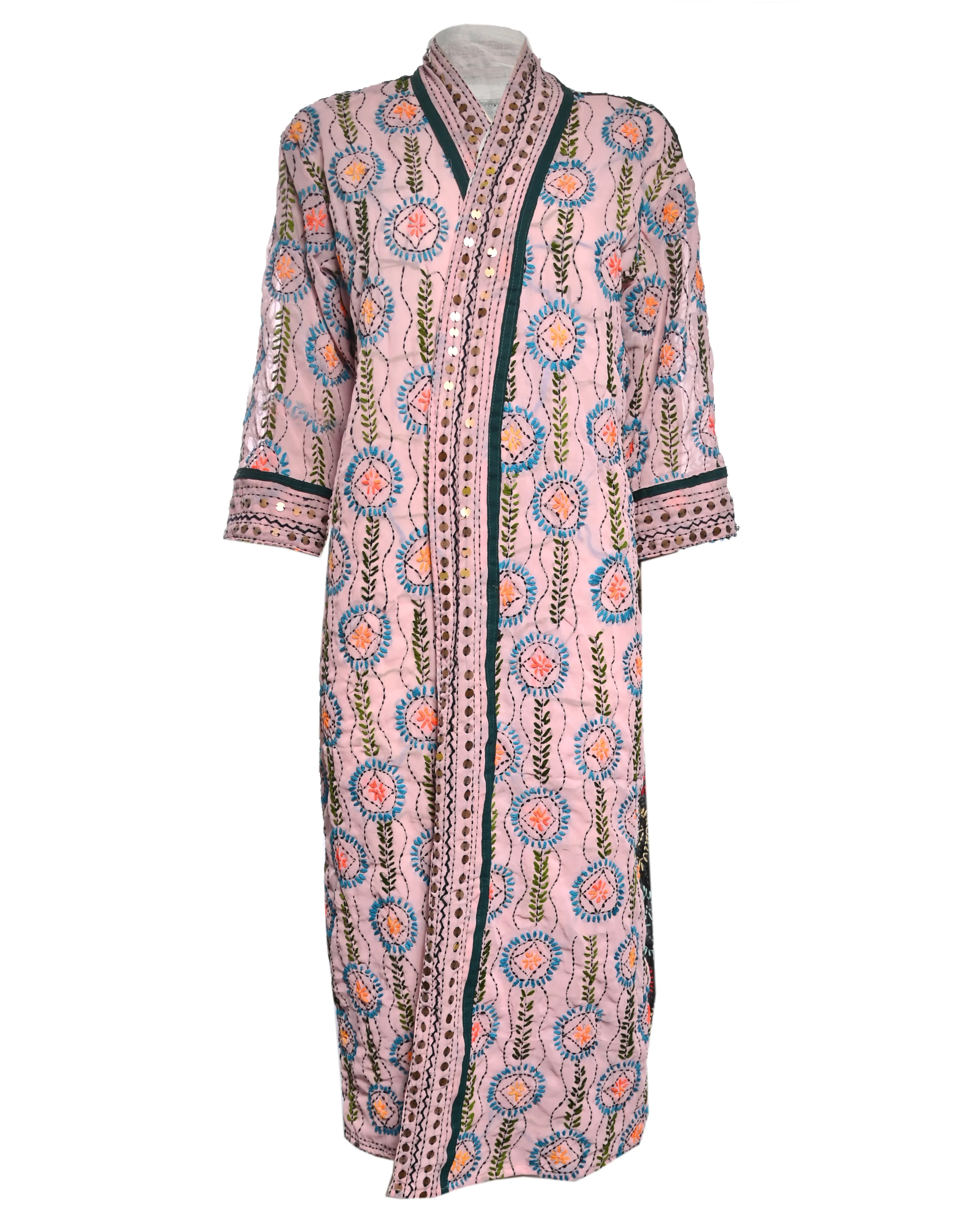 Multicolor Embroidered Kimono