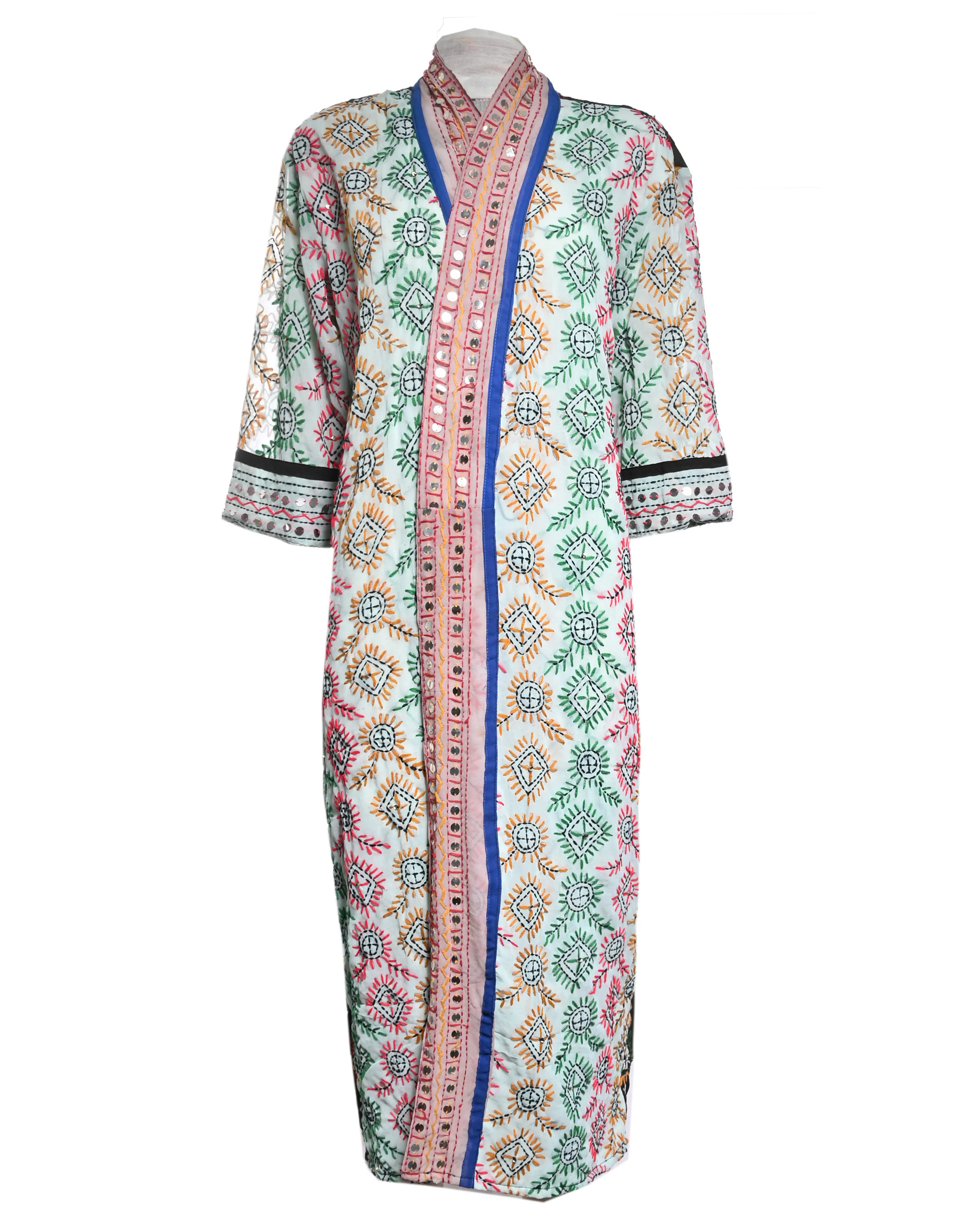 Multicolor Embroidered Kimono