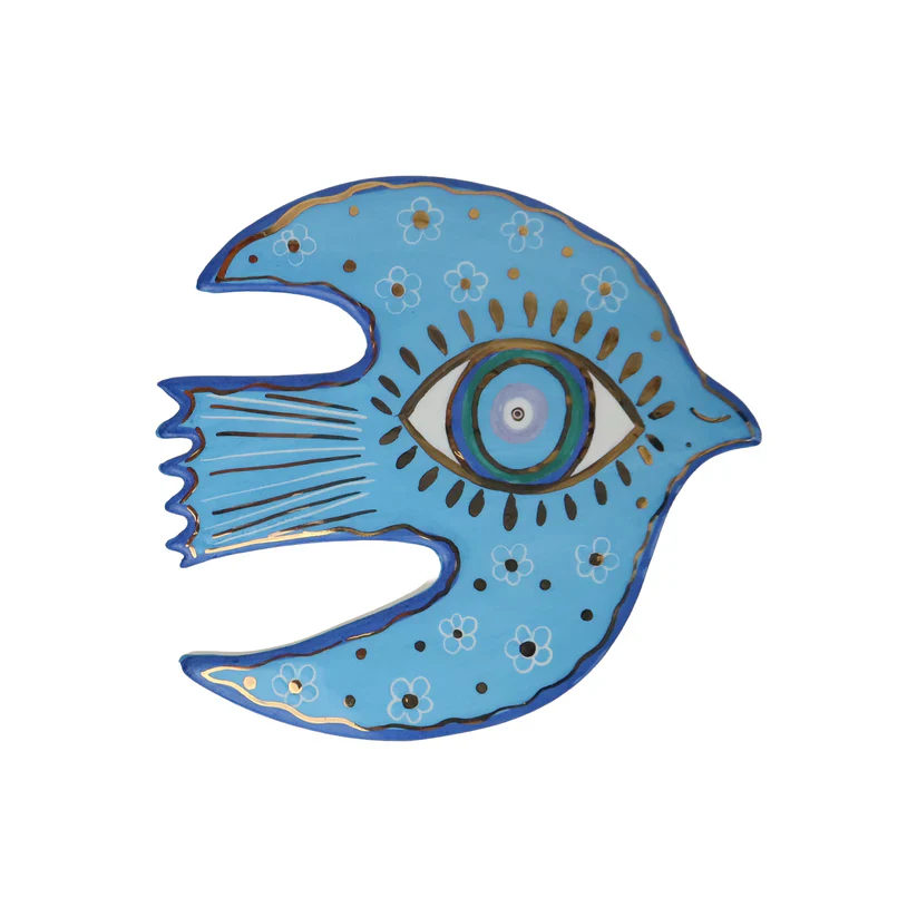 Dove of Light | Sky Blue Eye Ceramic Wall Dècor