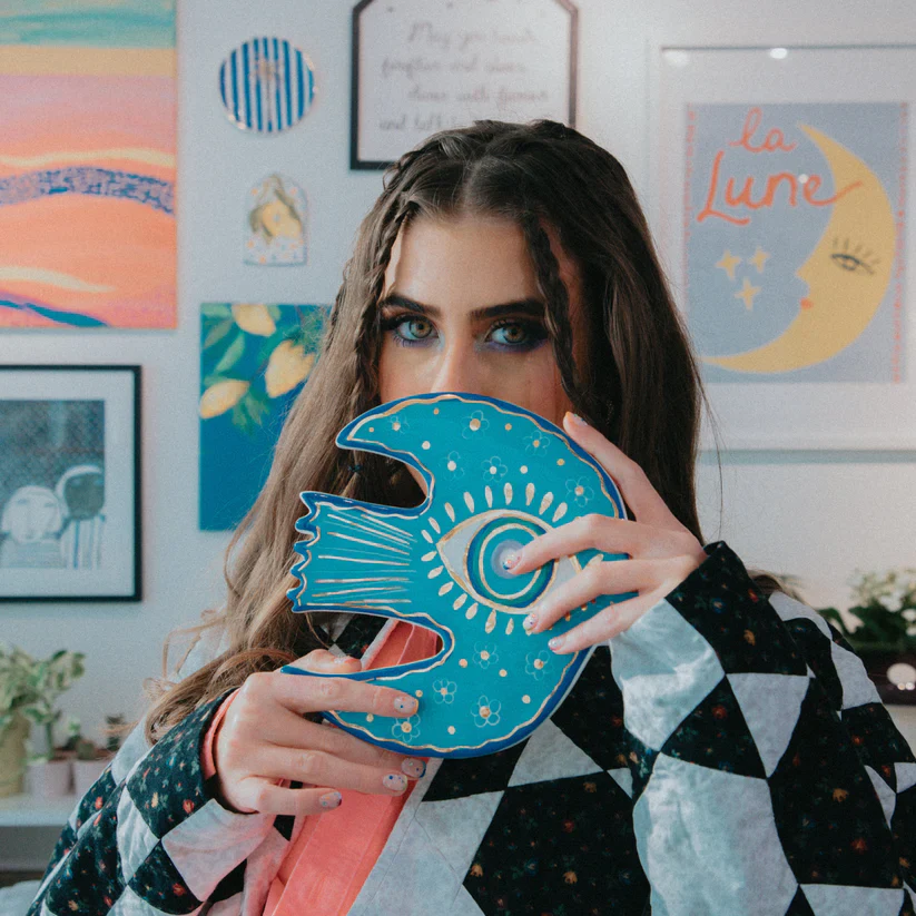 Dove of Light | Sky Blue Eye Ceramic Wall Dècor - Image 2