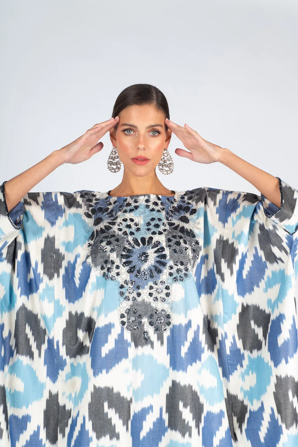 Blue Darraa Ikat Kaftan - Image 3