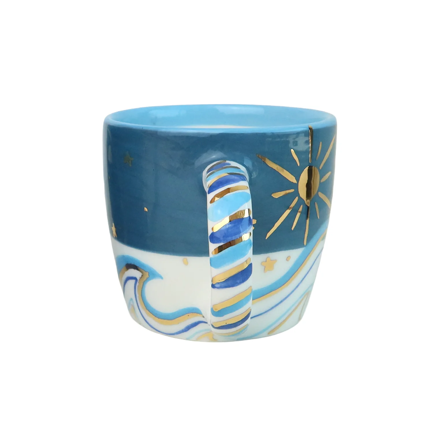 Blue Palm Tree Ceramic Mug - Image 5