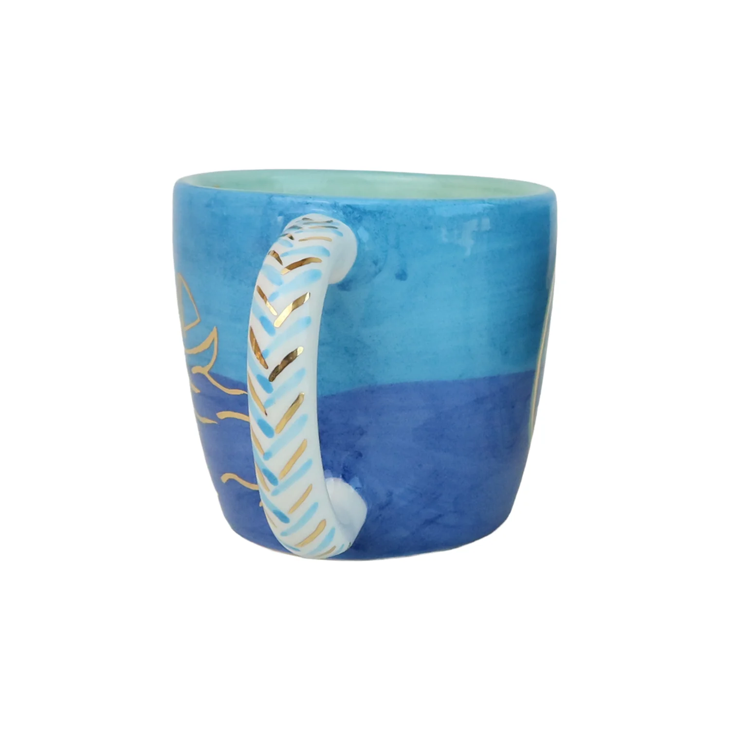 Blue Palm Tree Ceramic Mug - Image 6