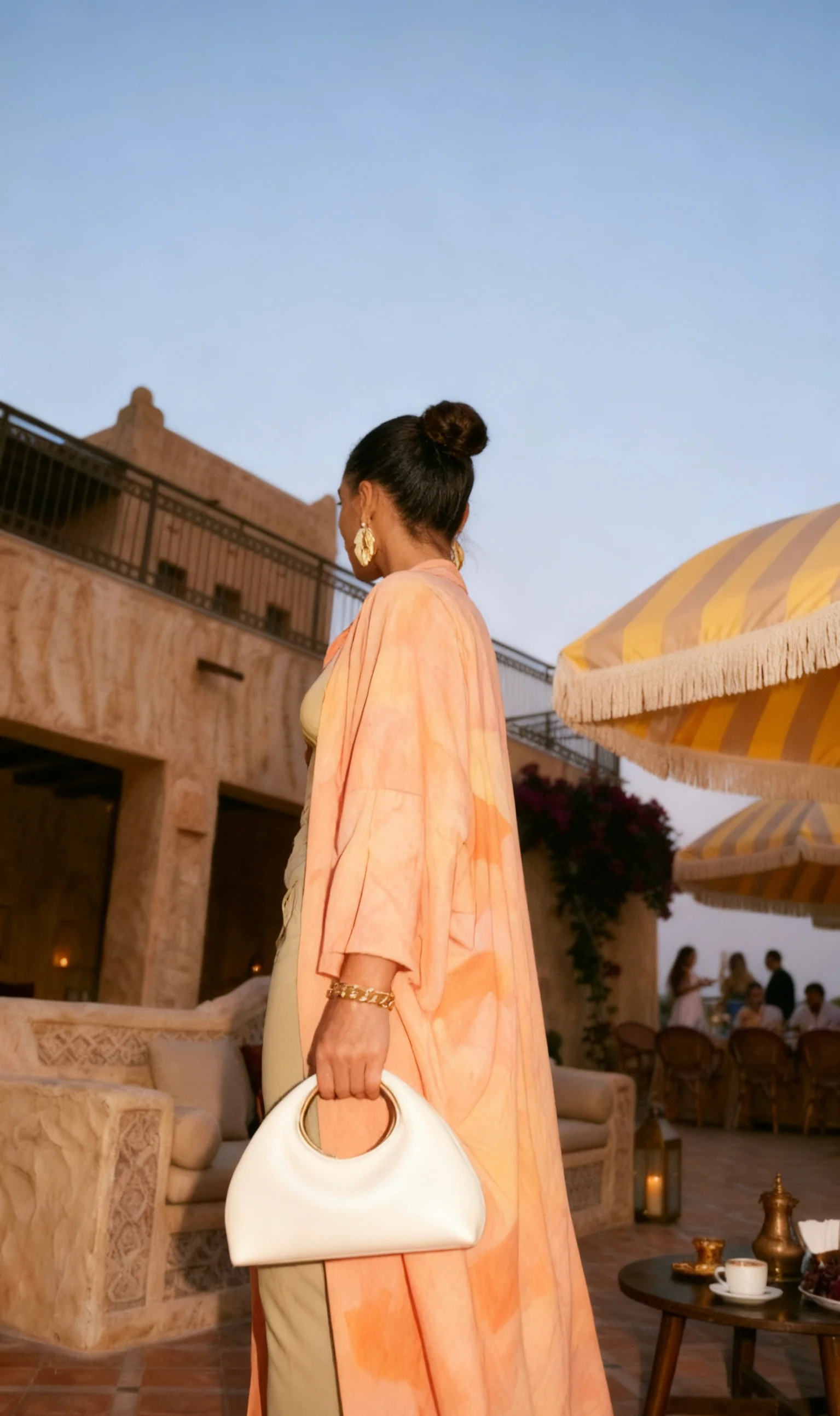 "Blushed Without Warning" Abaya | Peach - Image 3
