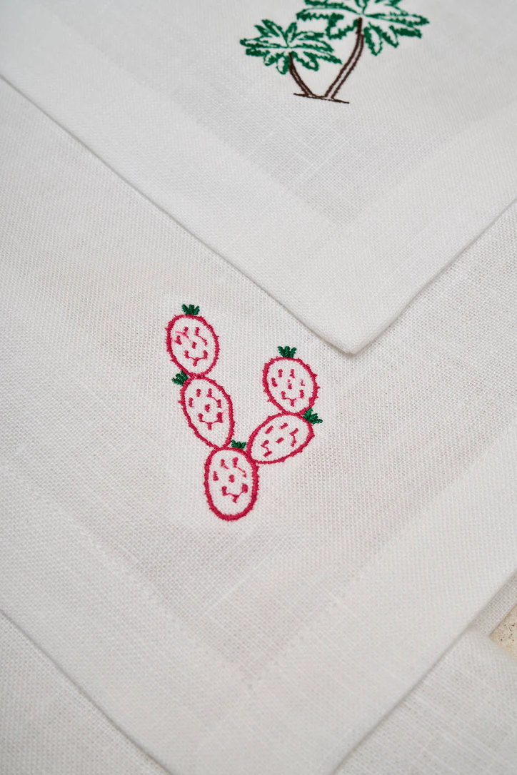 Botanical Embroidered Napkin Set - Image 10