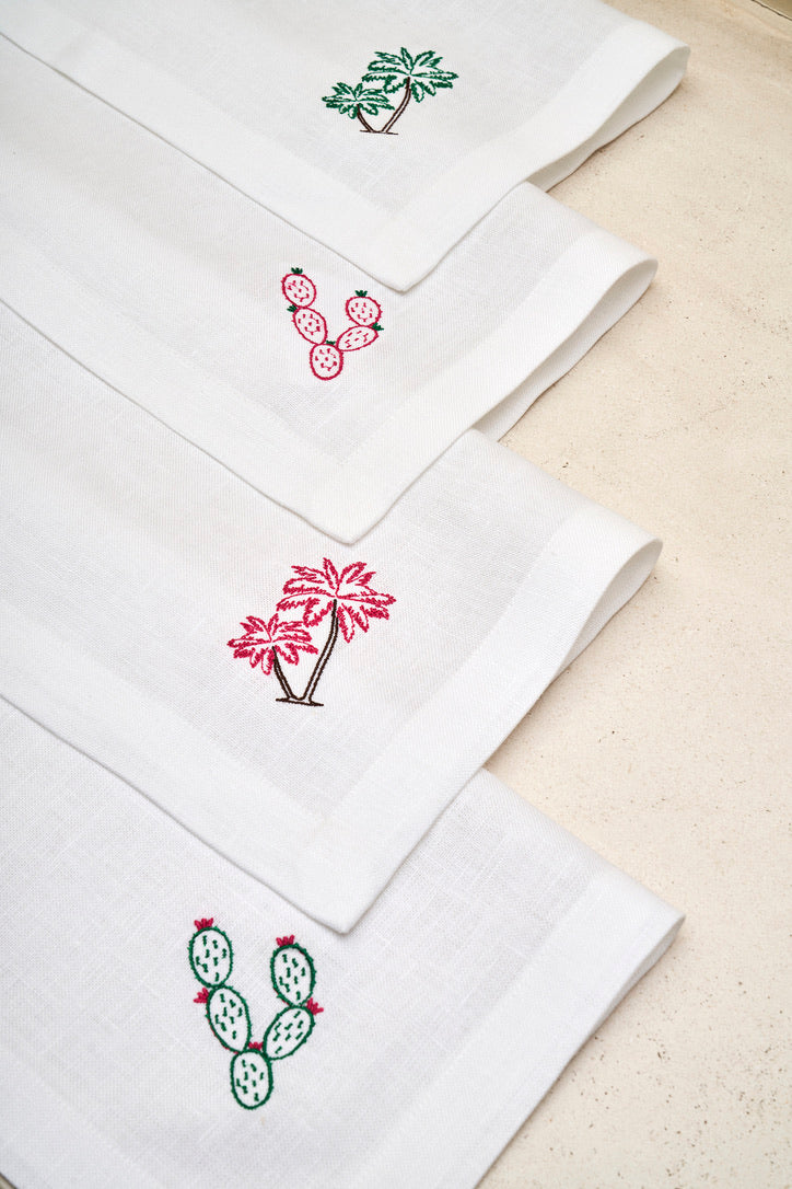Botanical Embroidered Napkin Set - Image 2