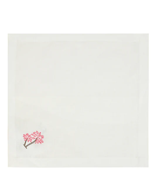 Botanical Embroidered Napkin Set - Image 4