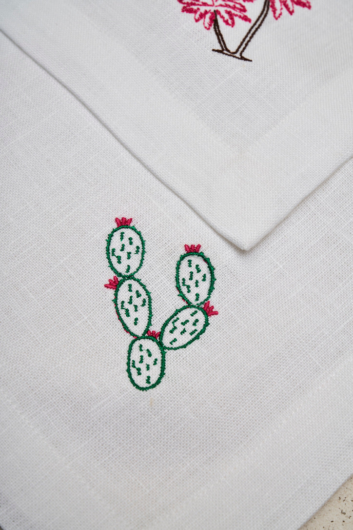 Botanical Embroidered Napkin Set - Image 7