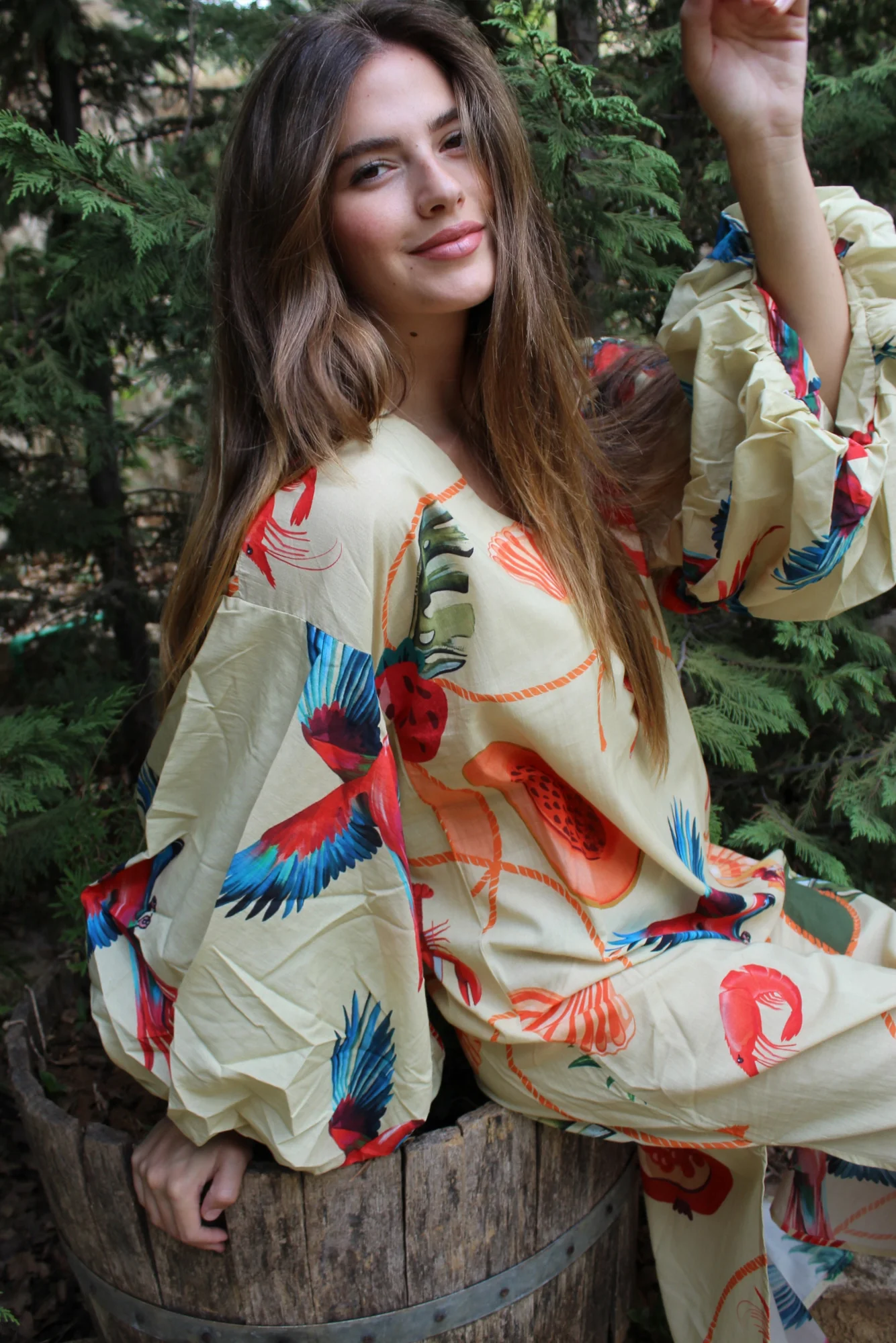 Safiya Light Yellow Cotton Kaftan - Image 3