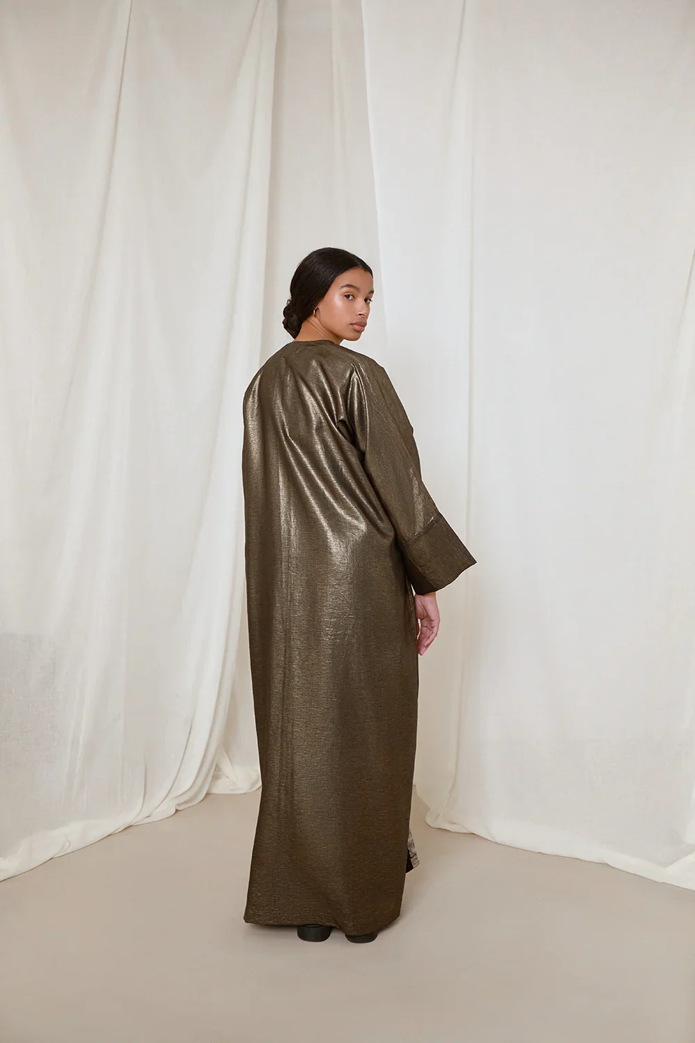 Bronze Gold Noor Abaya - Image 2