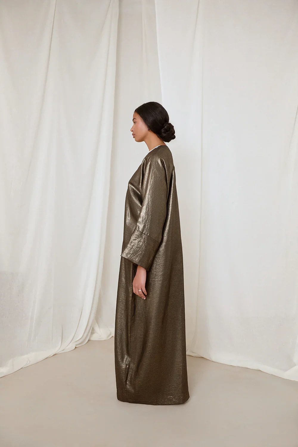 Bronze Gold Noor Abaya - Image 4