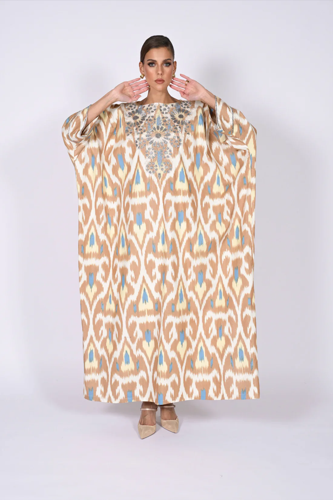 Bronze Madawi Ikat Kaftan - Image 5