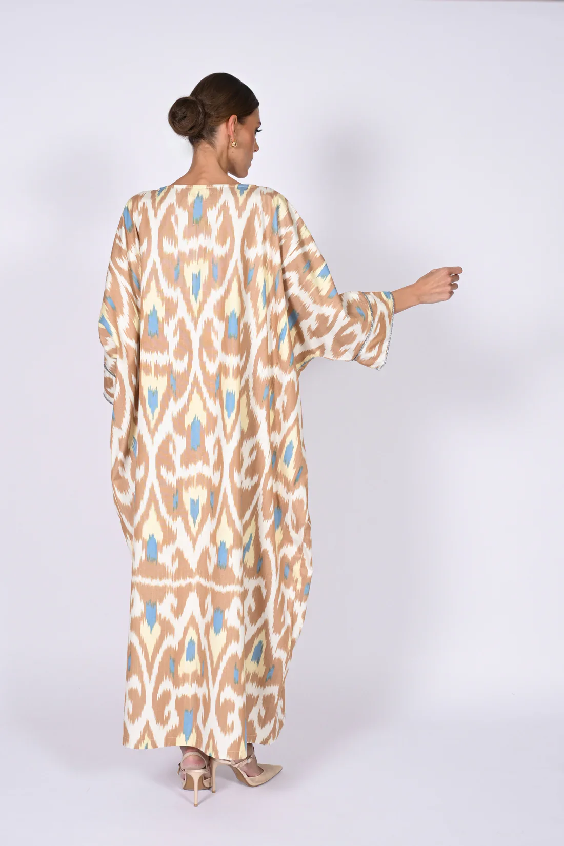 Bronze Madawi Ikat Kaftan - Image 9