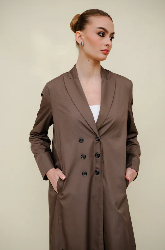 Brown Blazer Abaya - Image 2