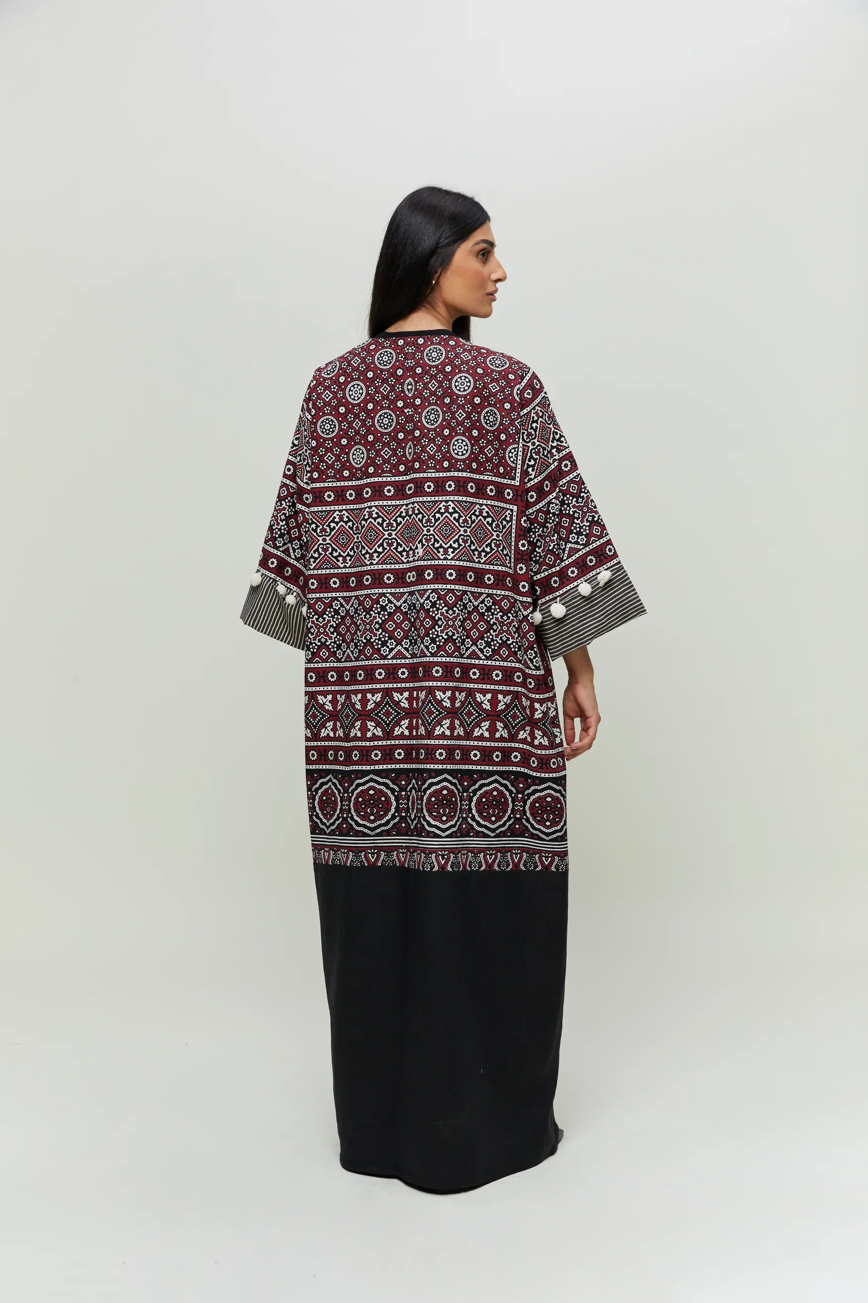 Burgundy Zahra Abaya - Image 2