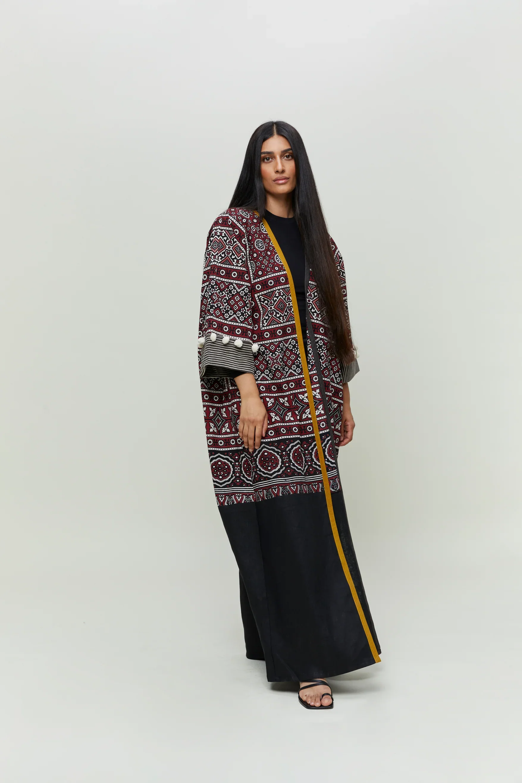 Burgundy Zahra Abaya - Image 5