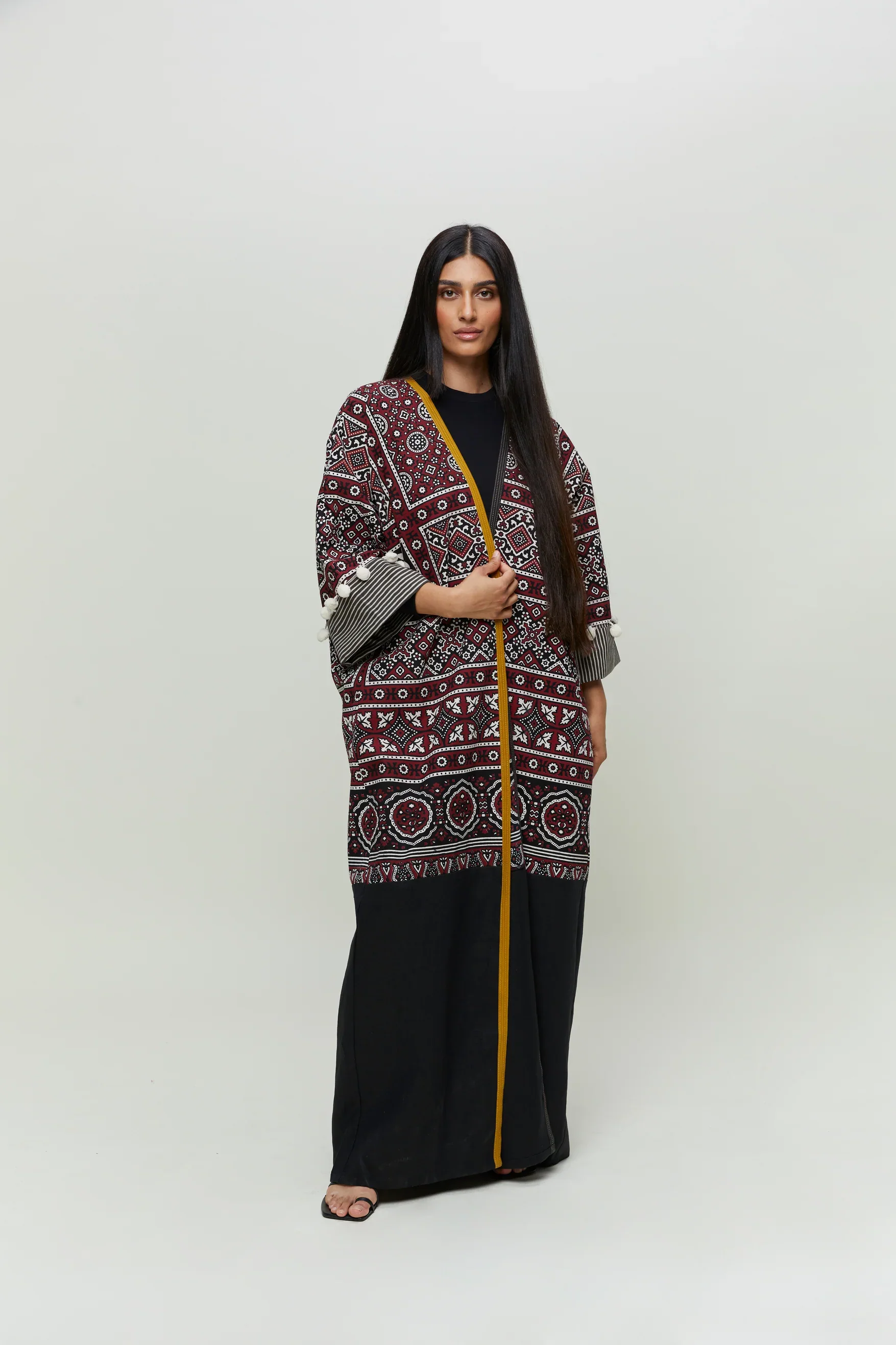 Burgundy Zahra Abaya - Image 6