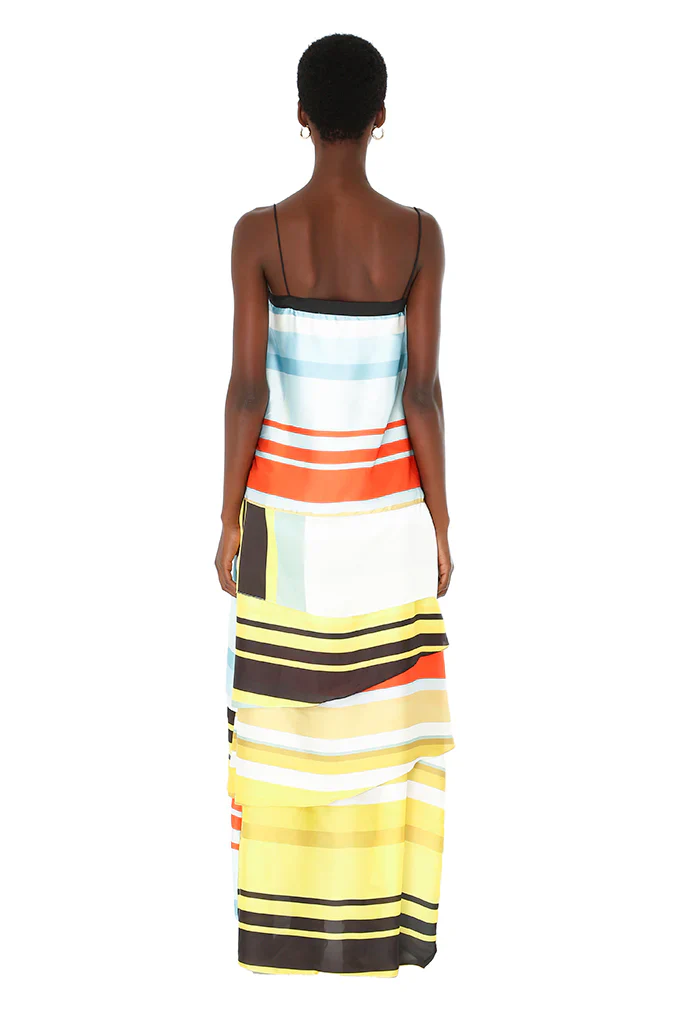 Cairo Striped Ruffle Dress - Image 2