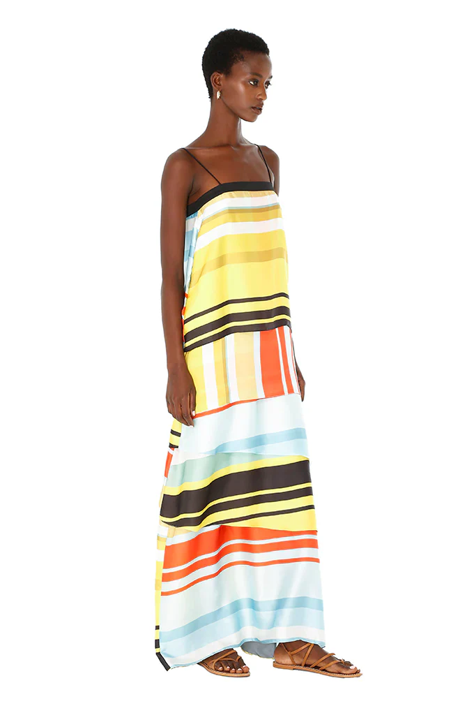 Cairo Striped Ruffle Dress - Image 3