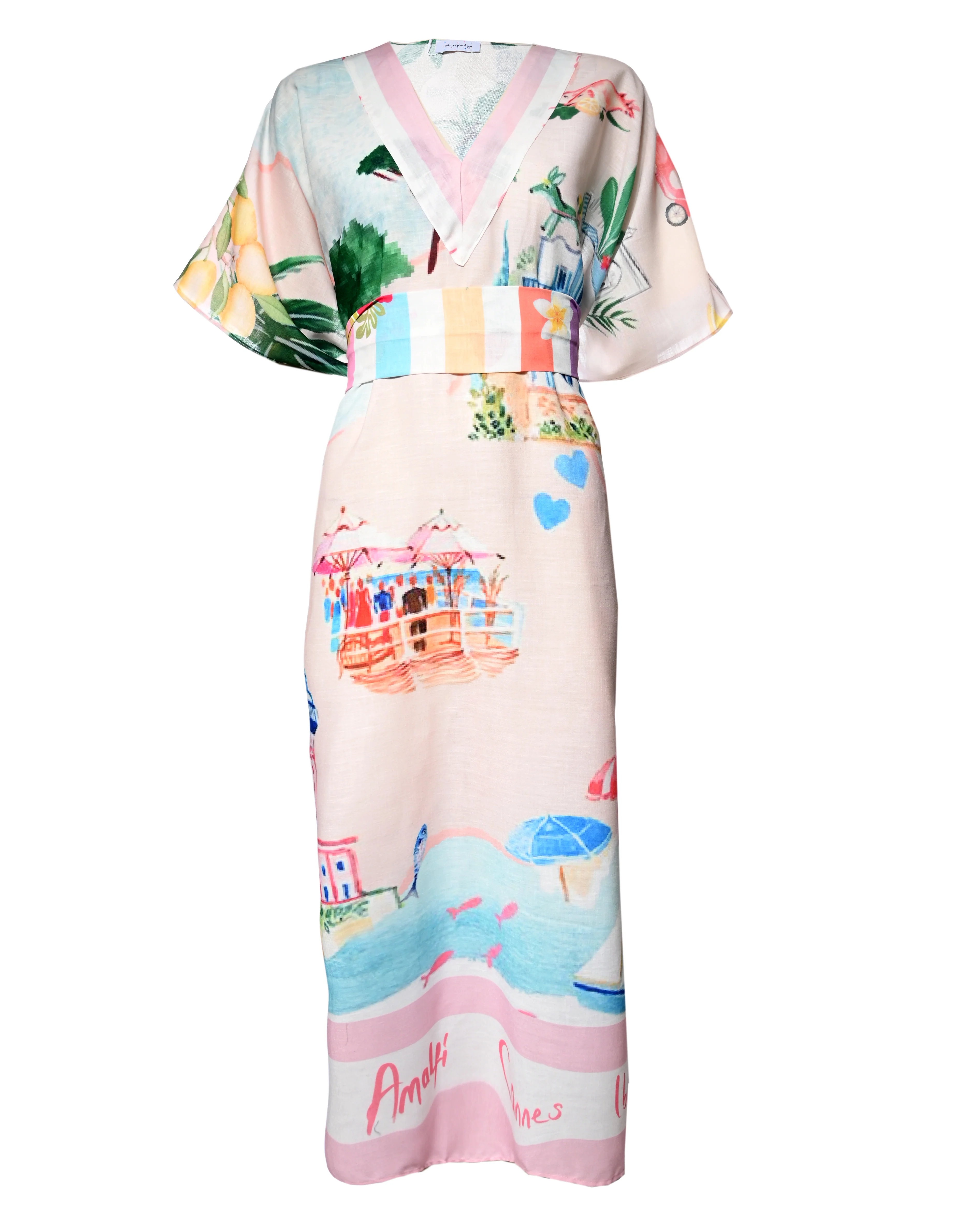Capri Linen Maxi Dress - Image 2