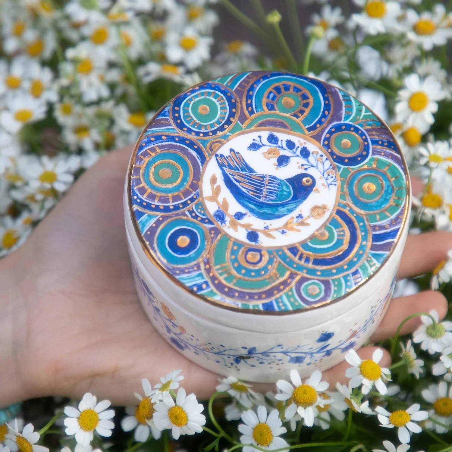 Ceramic container Bird Art - Image 2