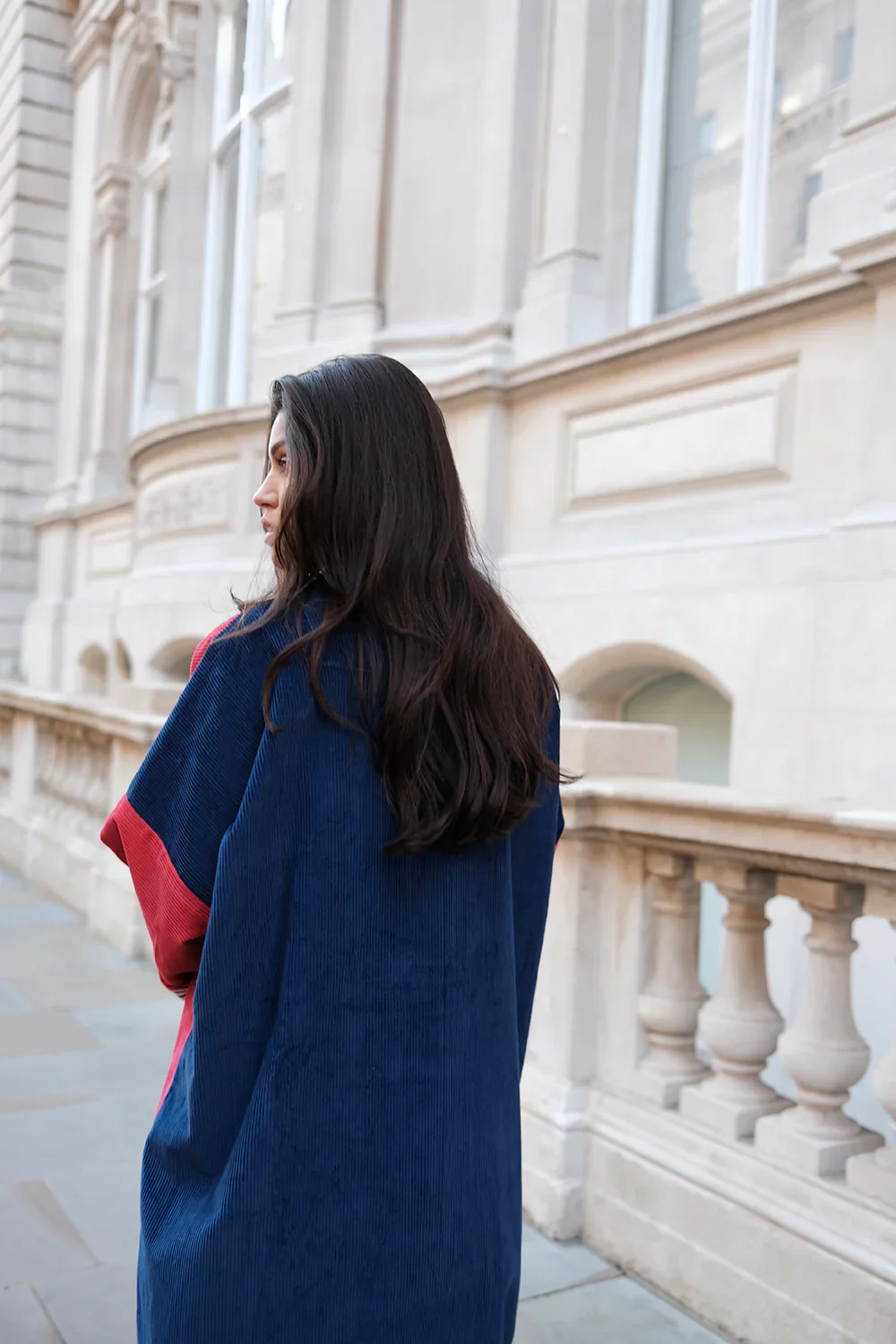 Cherry Red & Royal Blue Liberty Abaya - Image 7