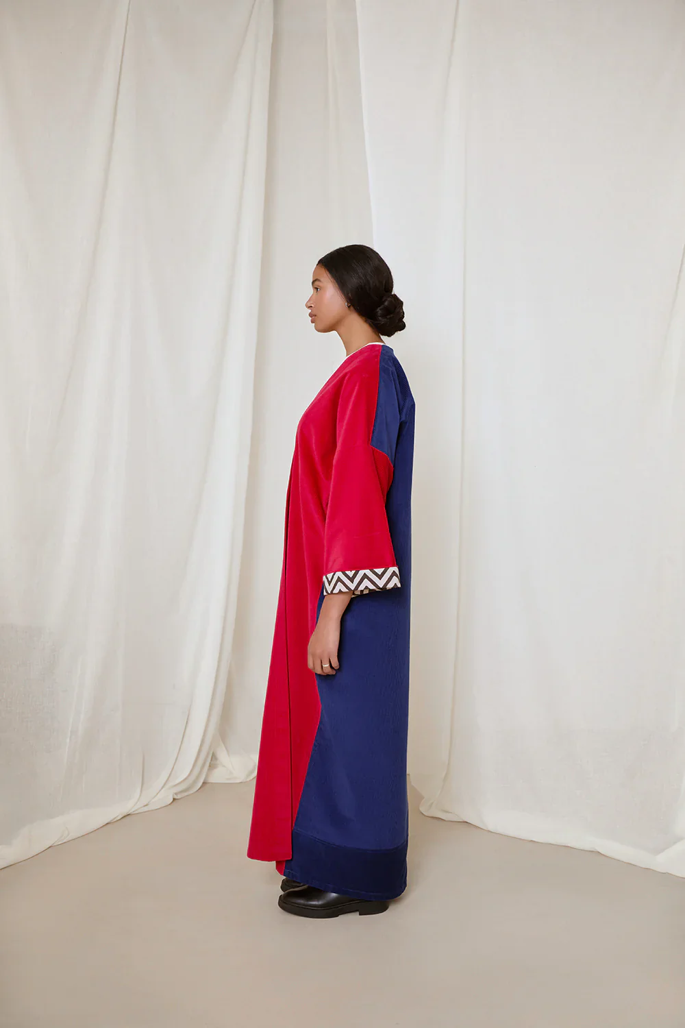 Cherry Red & Royal Blue Liberty Abaya - Image 8